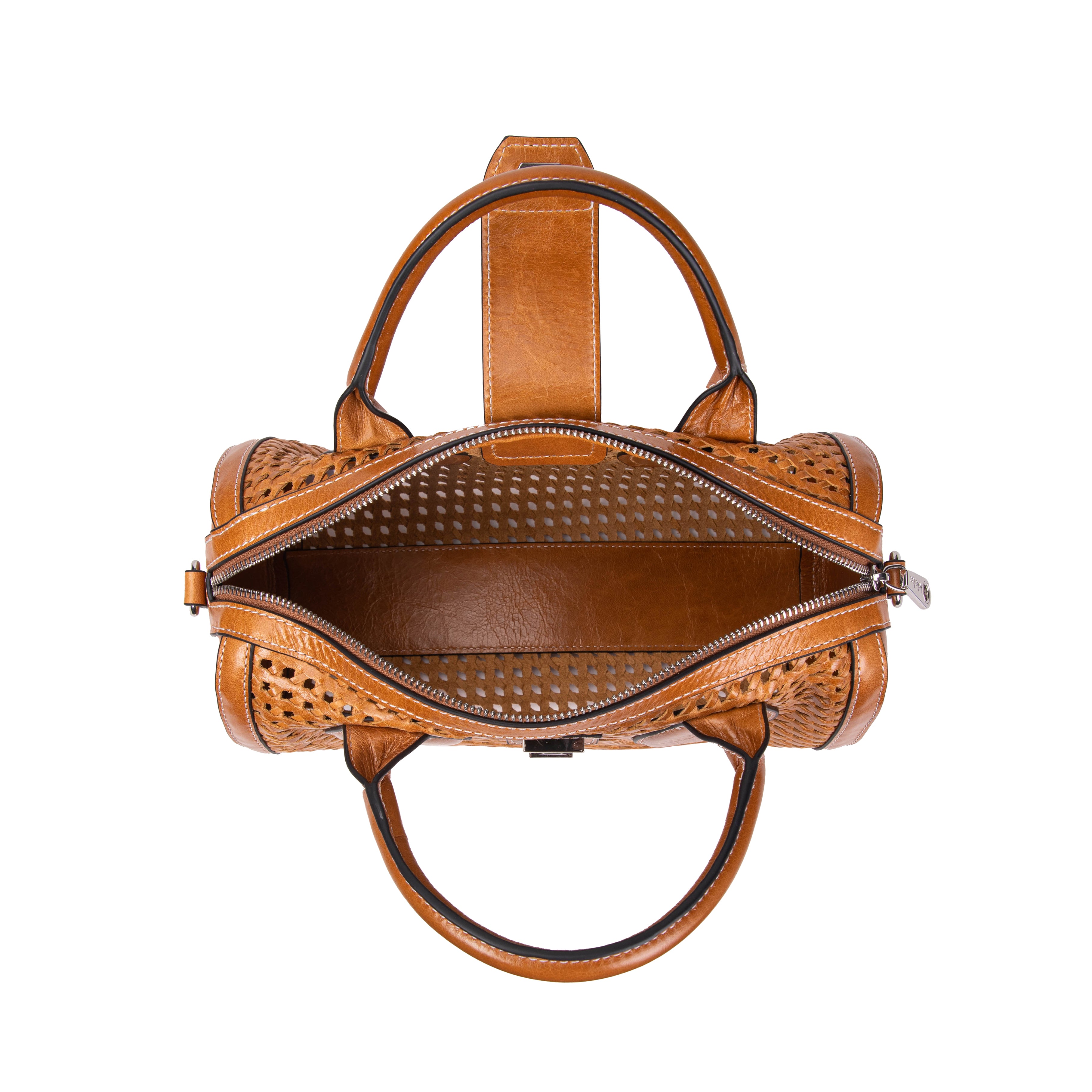 kate-lee-frola-sac-bowling-cuir-tress-cognac image 3