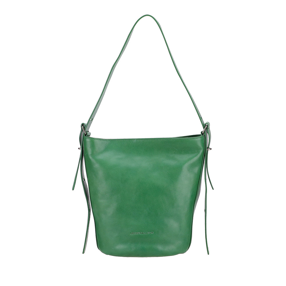 arthur-et-aston-edith-sac-seau-cuir-paule-vert image 2