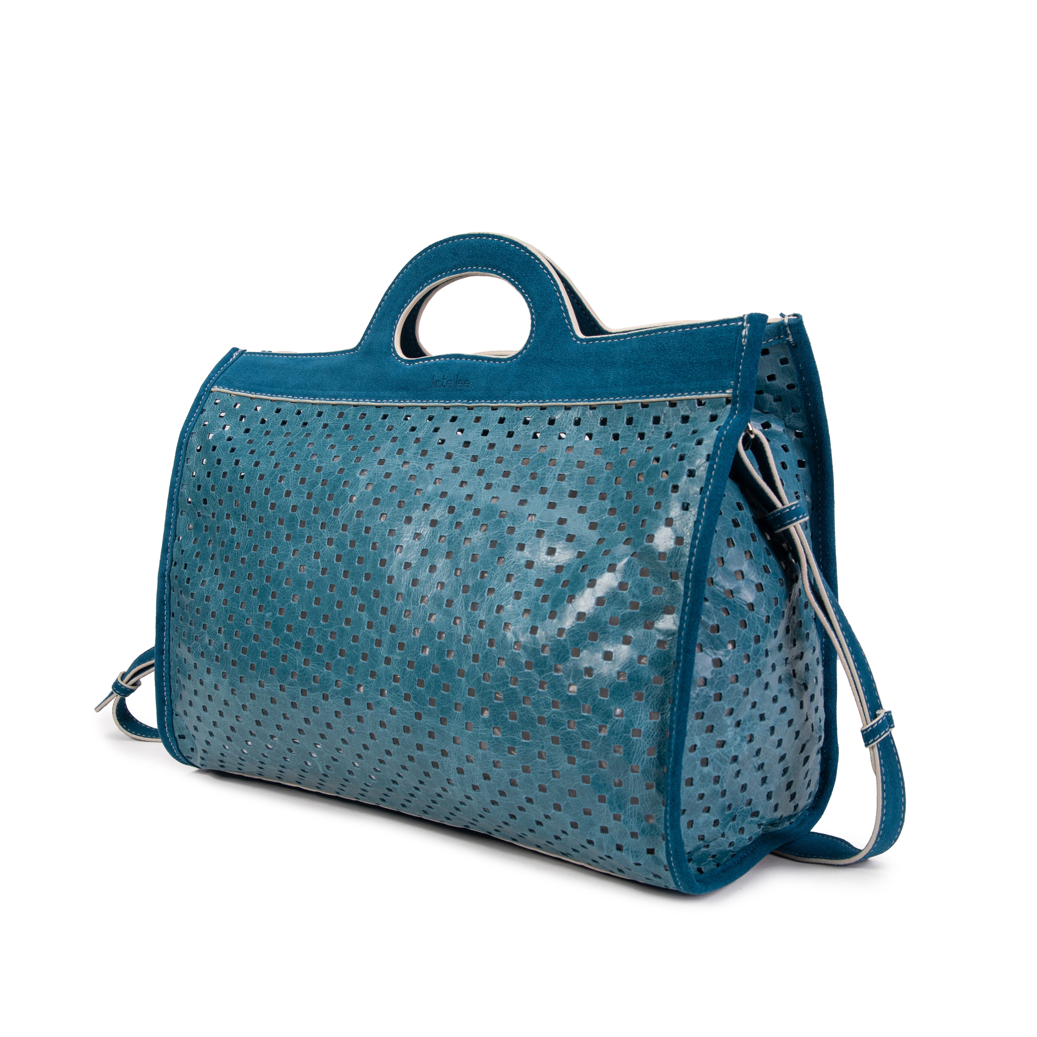 kate-lee-gae-sac-cabas-cuir-bleu-perfor-36-cm image 2