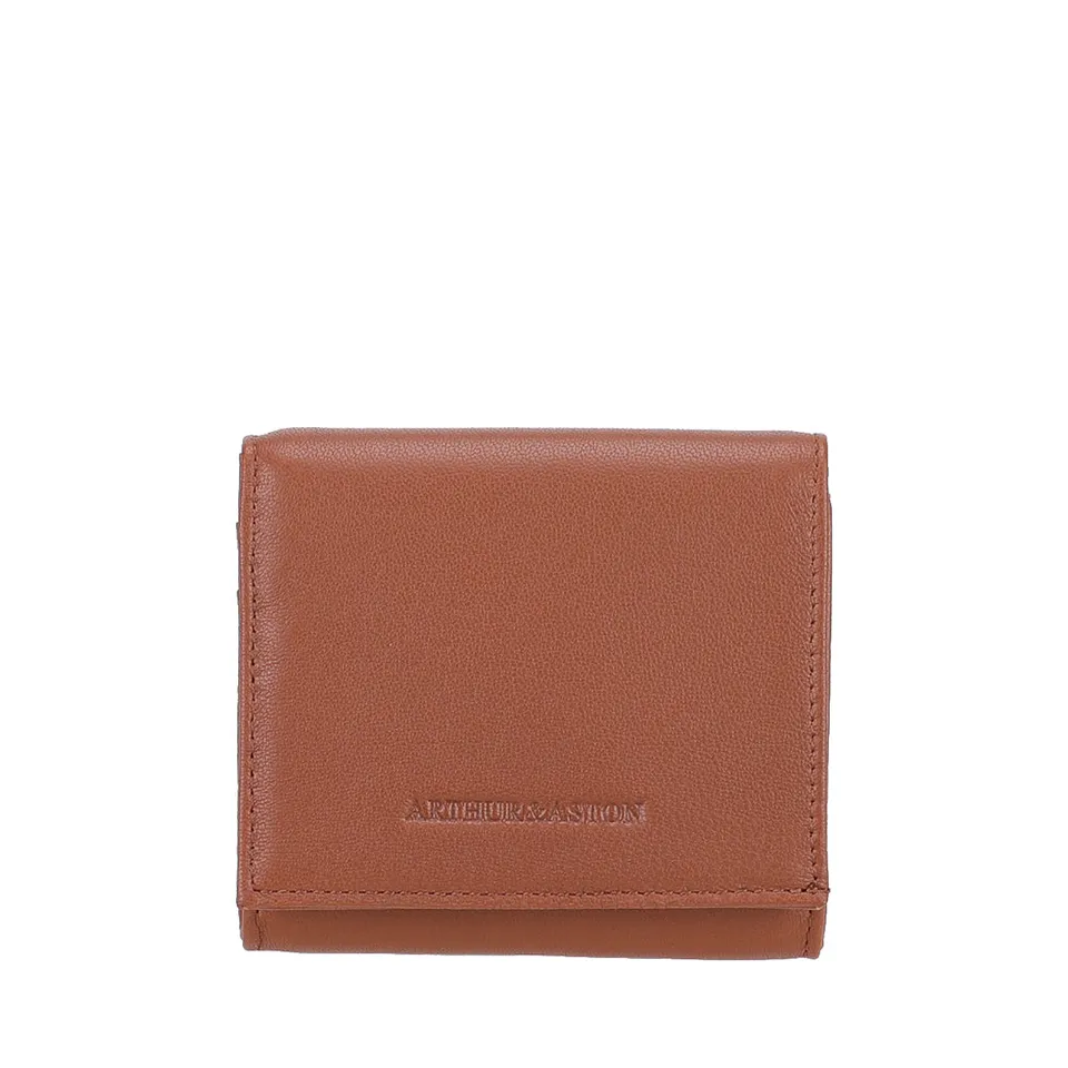 arthur-et-aston-riley-porte-monnaie-cuir-cognac-agneau-pression image 1