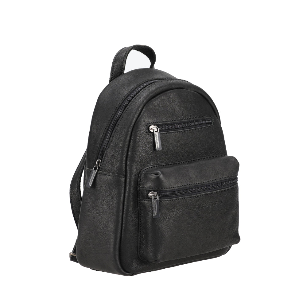 arthur-et-aston-rory-s-sac-dos-cuir-noir-compact-26-cm image 2