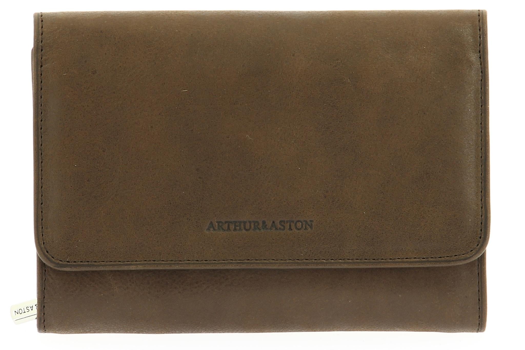 arthur-et-aston-rose-portefeuille-rabat-cuir-huil-noir image 1