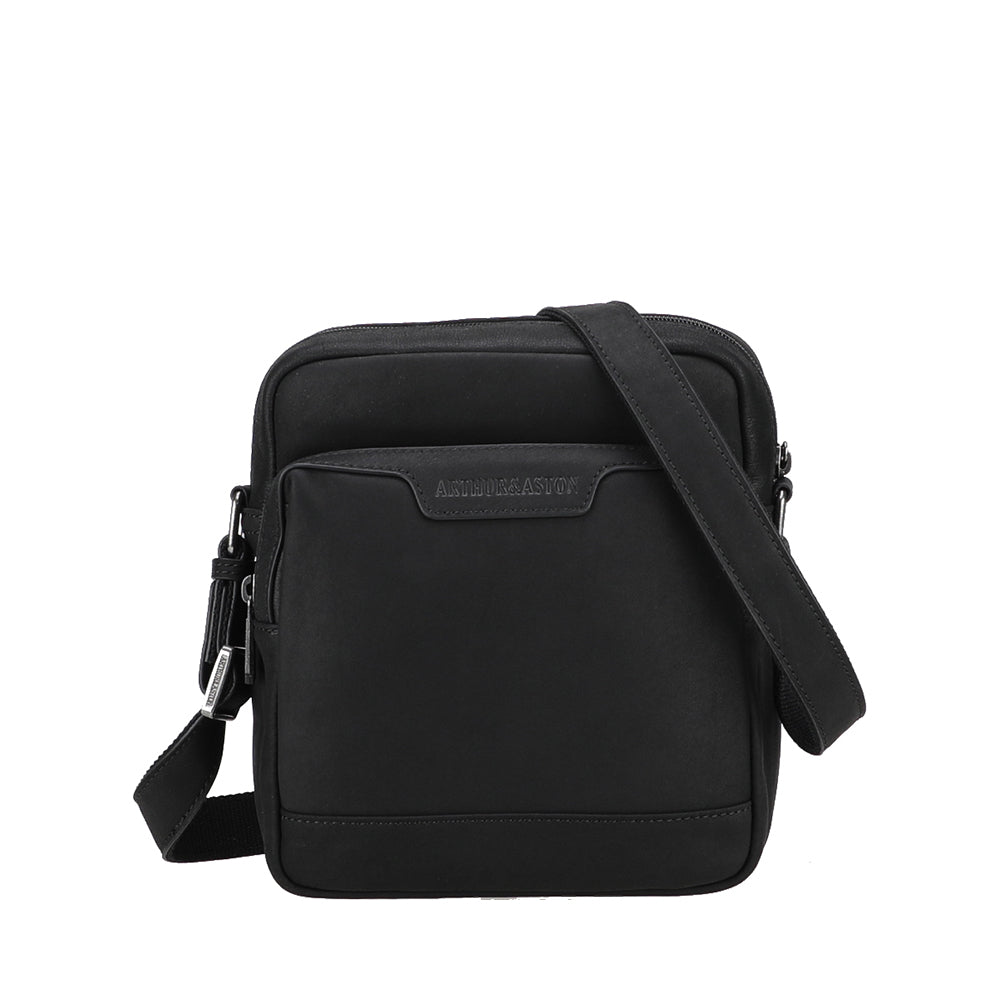 arthur-et-aston-ars-ne-grand-sac-travers-cuir-noir image 1