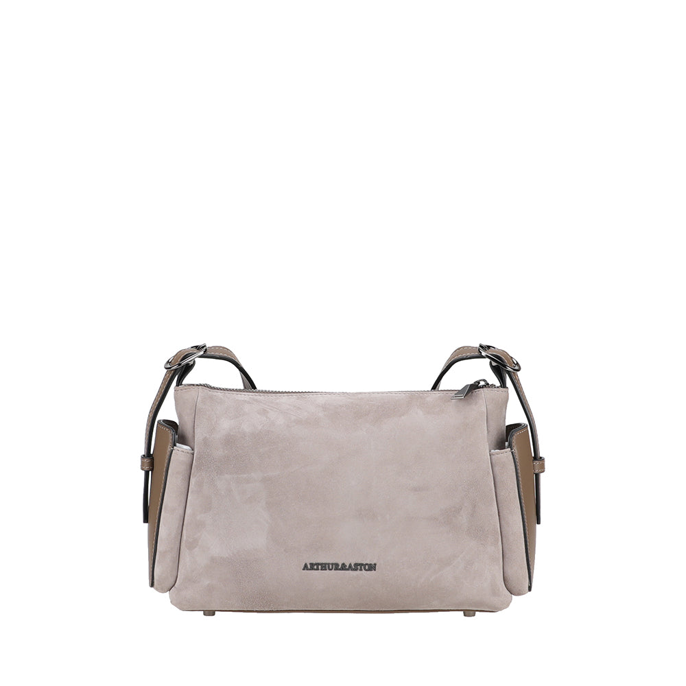 arthur-et-aston-maya-sac-bandouli-re-cuir-gris-25-cm image 1