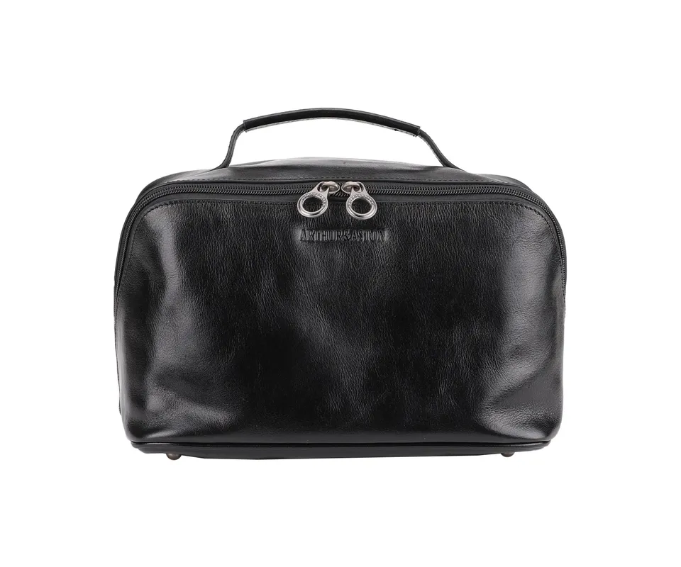 arthur-et-aston-edith-trousse-de-toilette-cuir-noir image 1