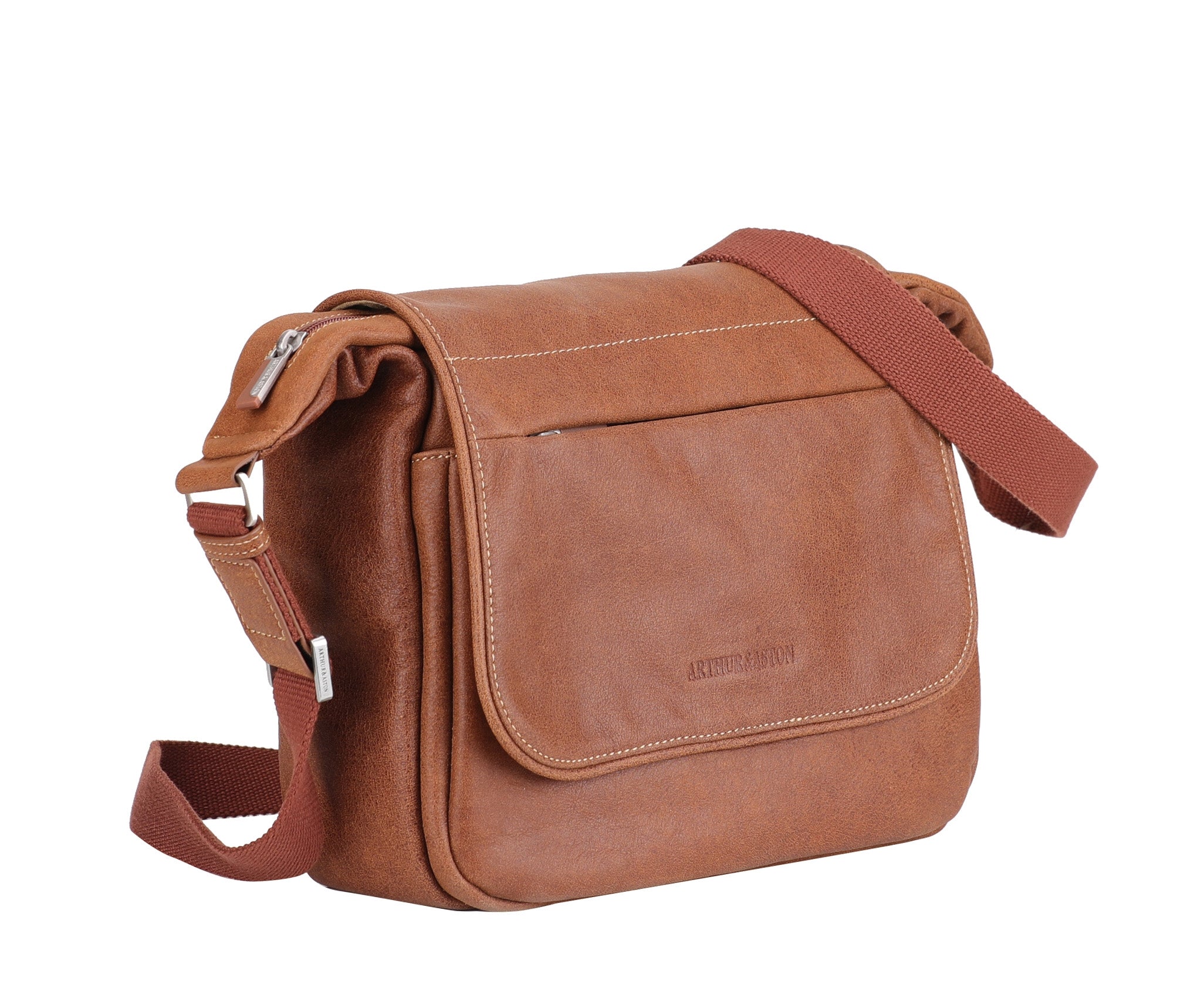 arthur-et-aston-cristiano-sac-travers-cuir-cognac-destroy-2 image 2