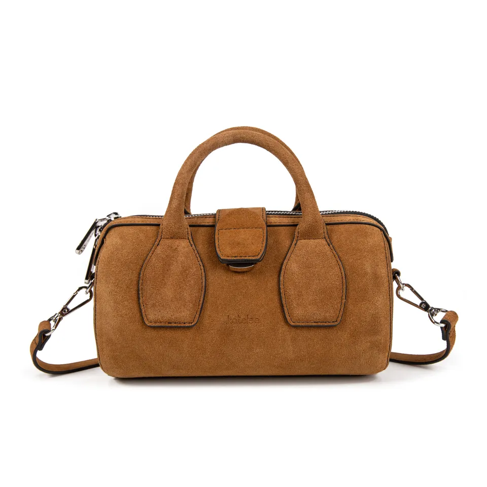 kate-lee-m-frola-v-sac-bowling-cuir-velours-camel image 1