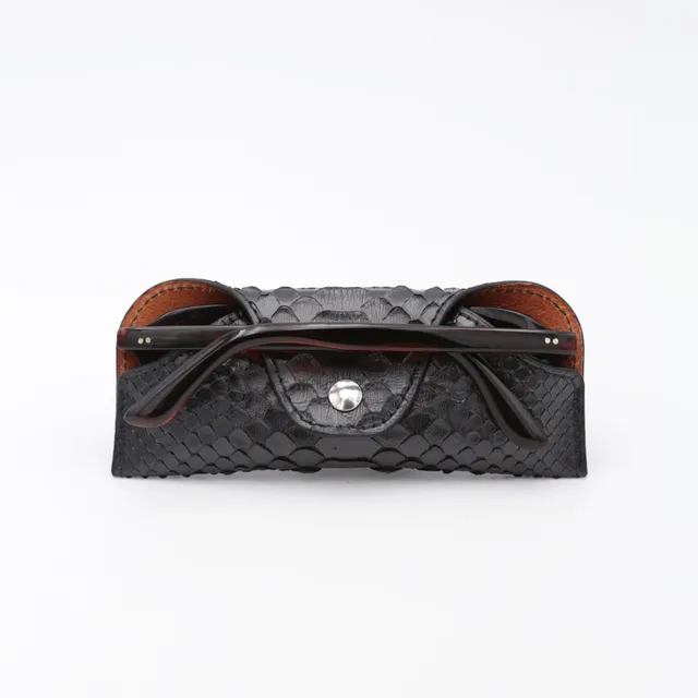 atelier-penso-tuis-lunettes-cuir-python-noir image 1
