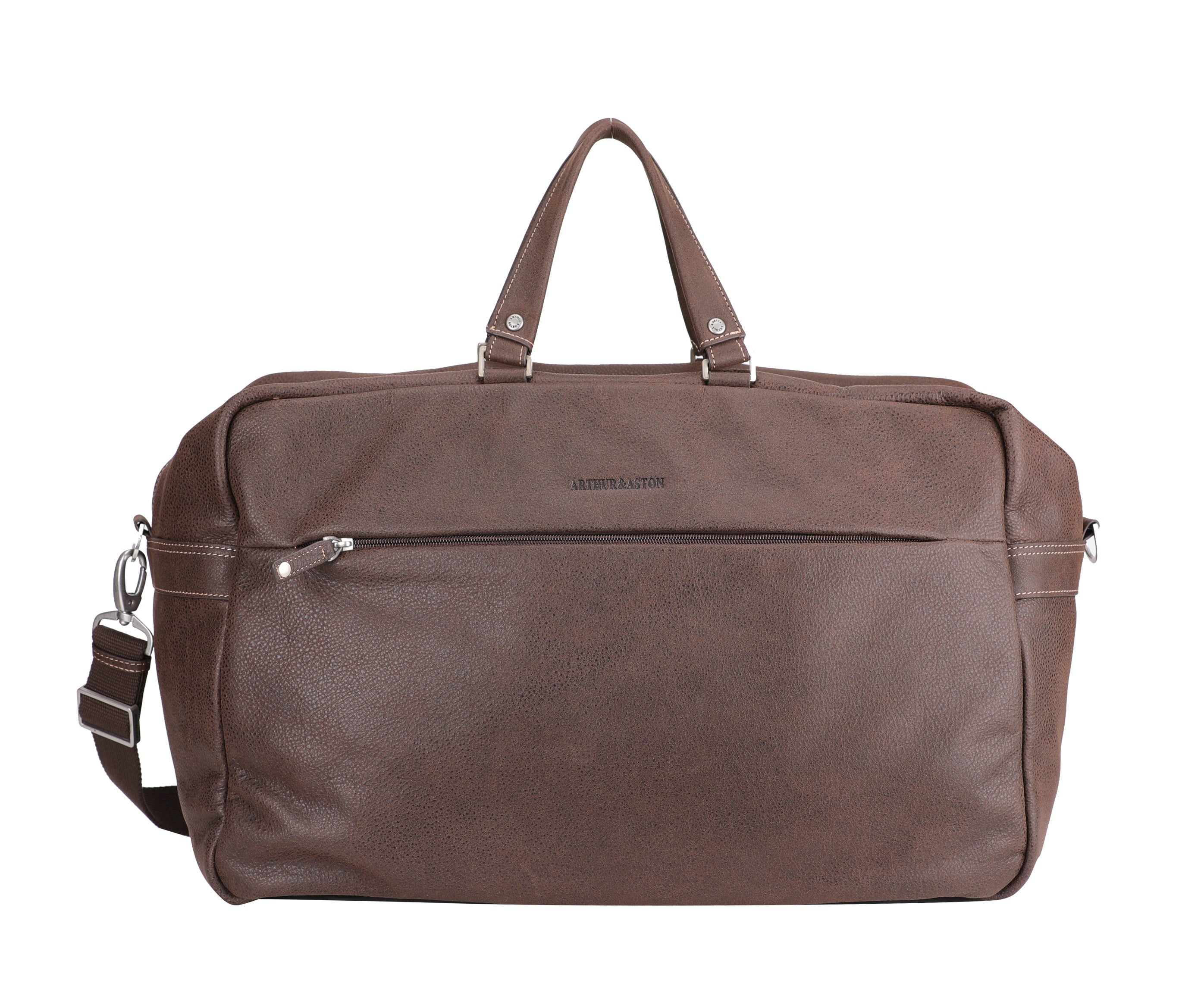 arthur-et-aston-cristiano-bagage-main-cuir-noir-destroy image 5