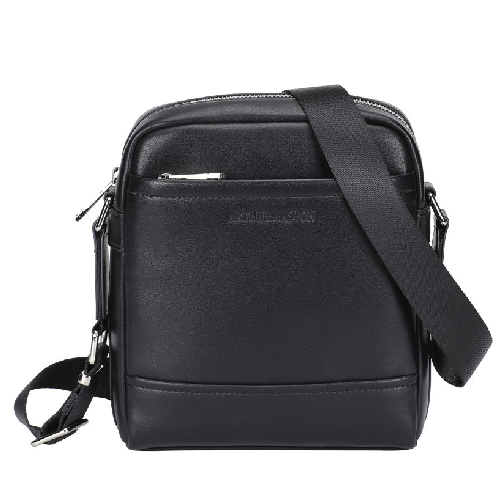 arthur-et-aston-walter-sac-travers-homme-cuir-noir-cro-te image 1