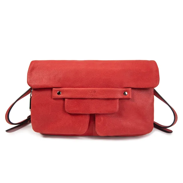 kate-lee-lisia-sac-bandouli-re-cuir-rouge-grain image 1
