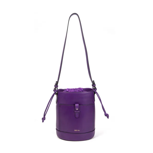 kate-lee-louvre-sac-seau-cuir-violet-vachette image 1