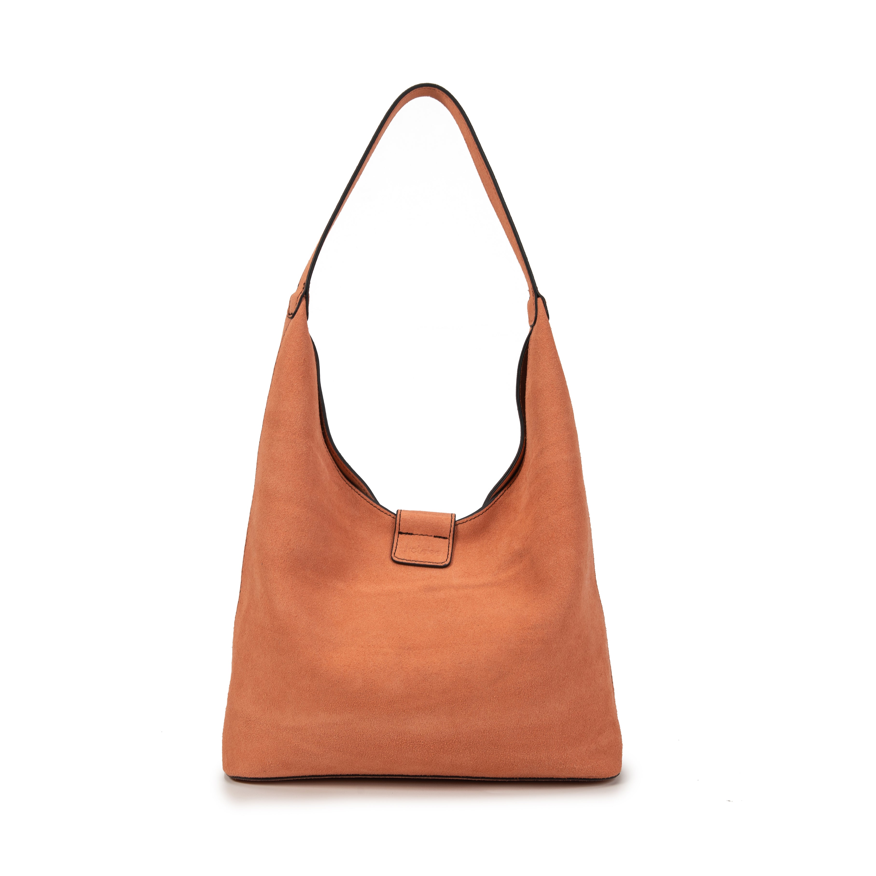 kate-lee-m-lune-sac-cabas-cuir-rose-corail-velours image 1
