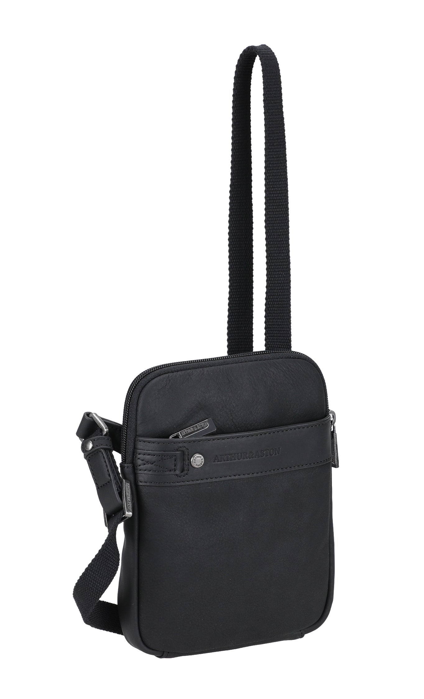 arthur-et-aston-n-ro-body-bag-cuir-homme-noir-pleine-fleur image 2