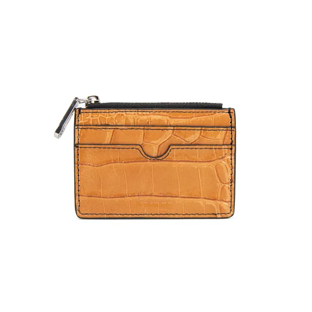 kate-lee-anyssa-croco-porte-monnaie-camel-clair-zipp image 1