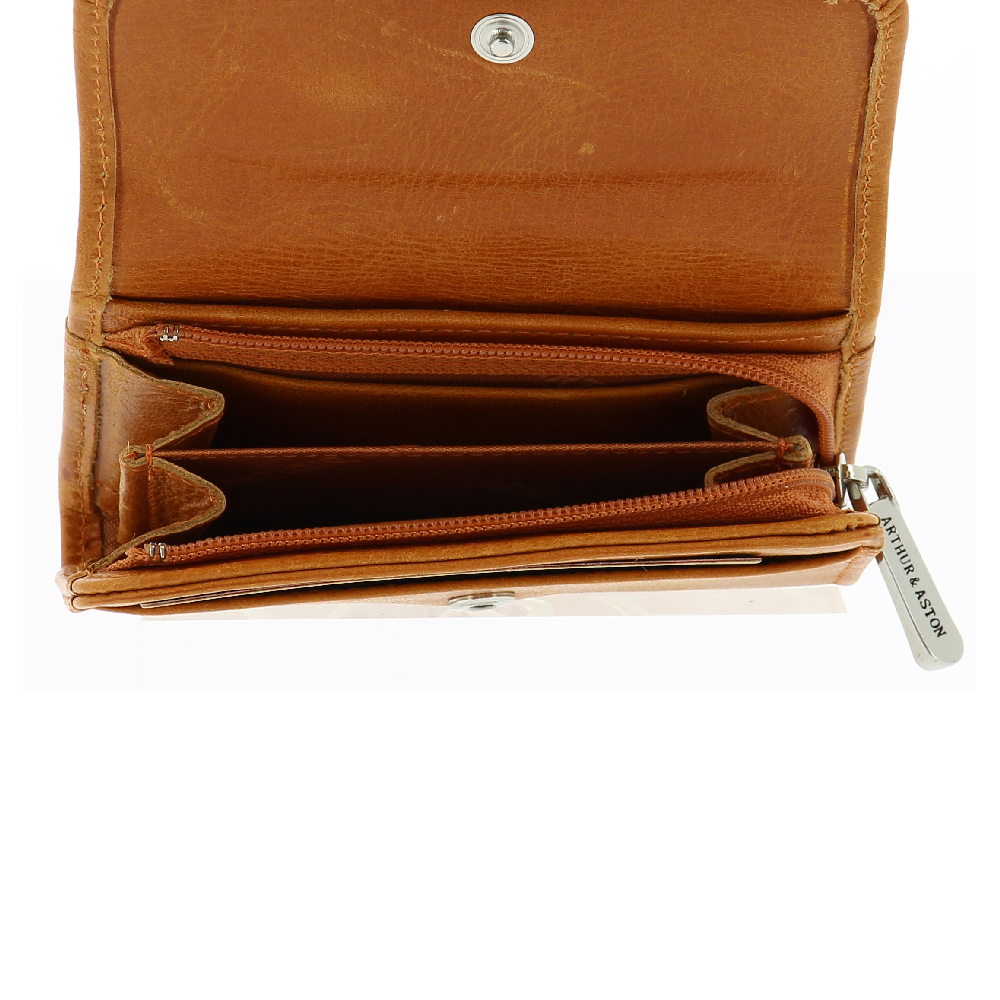 arthur-et-aston-rose-porte-monnaie-cuir-femme-noir-huil image 4