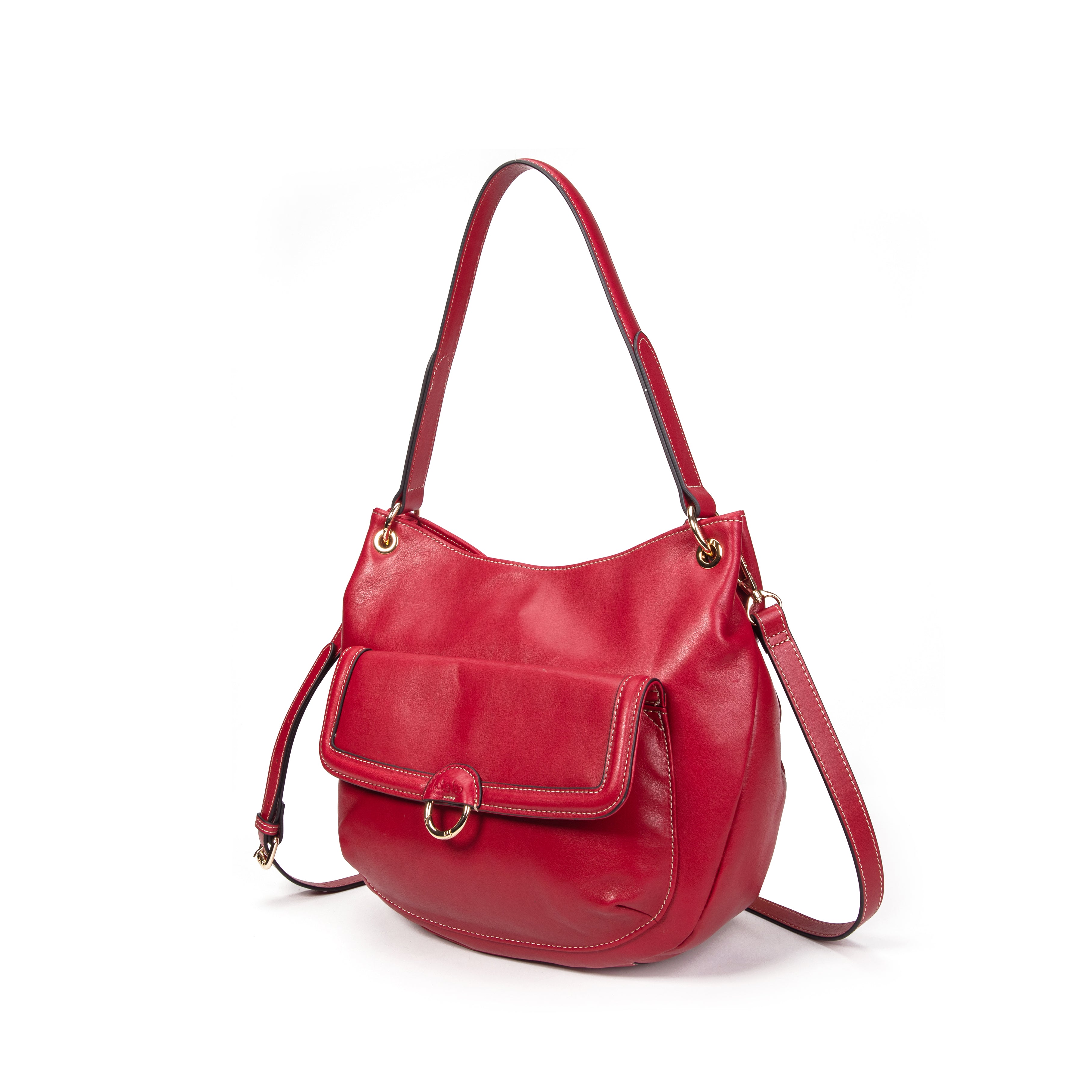 kate-lee-hobo-ully-sac-paule-vachette-rouge image 2