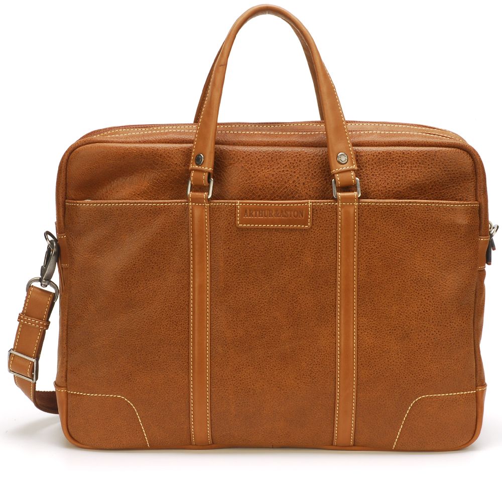 arthur-et-aston-marco-porte-documents-cuir-cognac image 1
