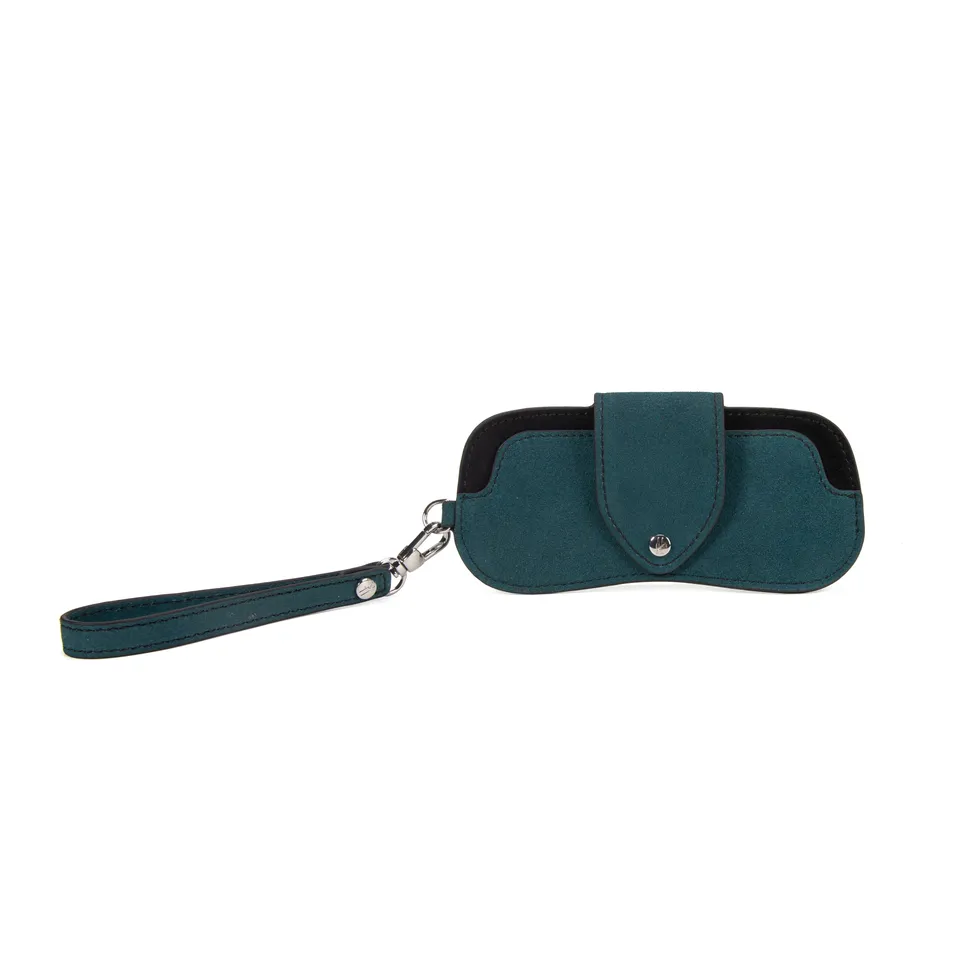 kate-lee-crin-tui-lunettes-cuir-velours-bleu-vert image 1
