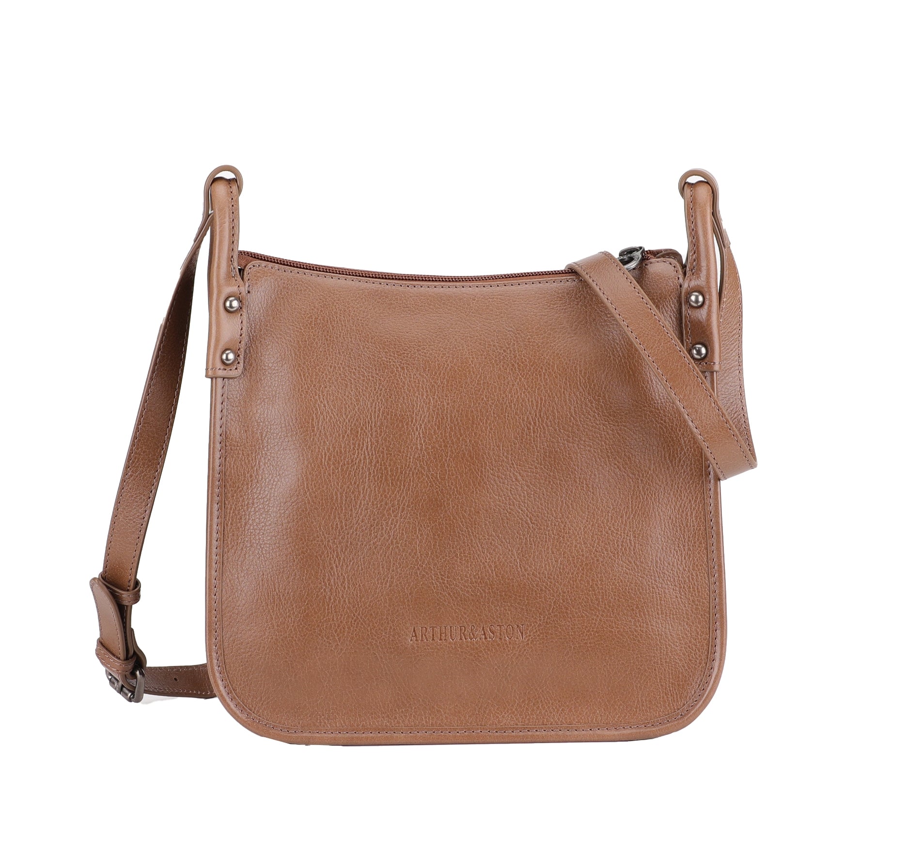 arthur-et-aston-edith-sac-travers-cuir-noir-demi-lune image 7