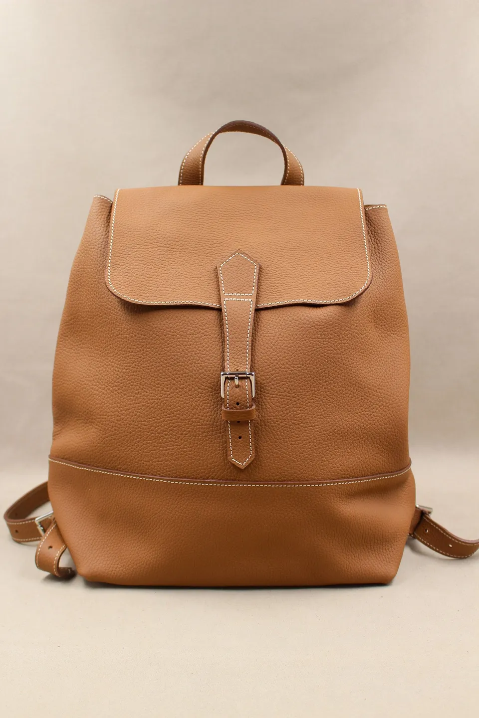 charles-et-charlus-marcel-sac-dos-cuir-gold-34-cm image 1