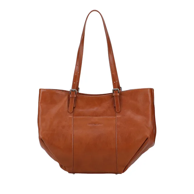 arthur-et-aston-edith-sac-cabas-m-cuir-marron image 1