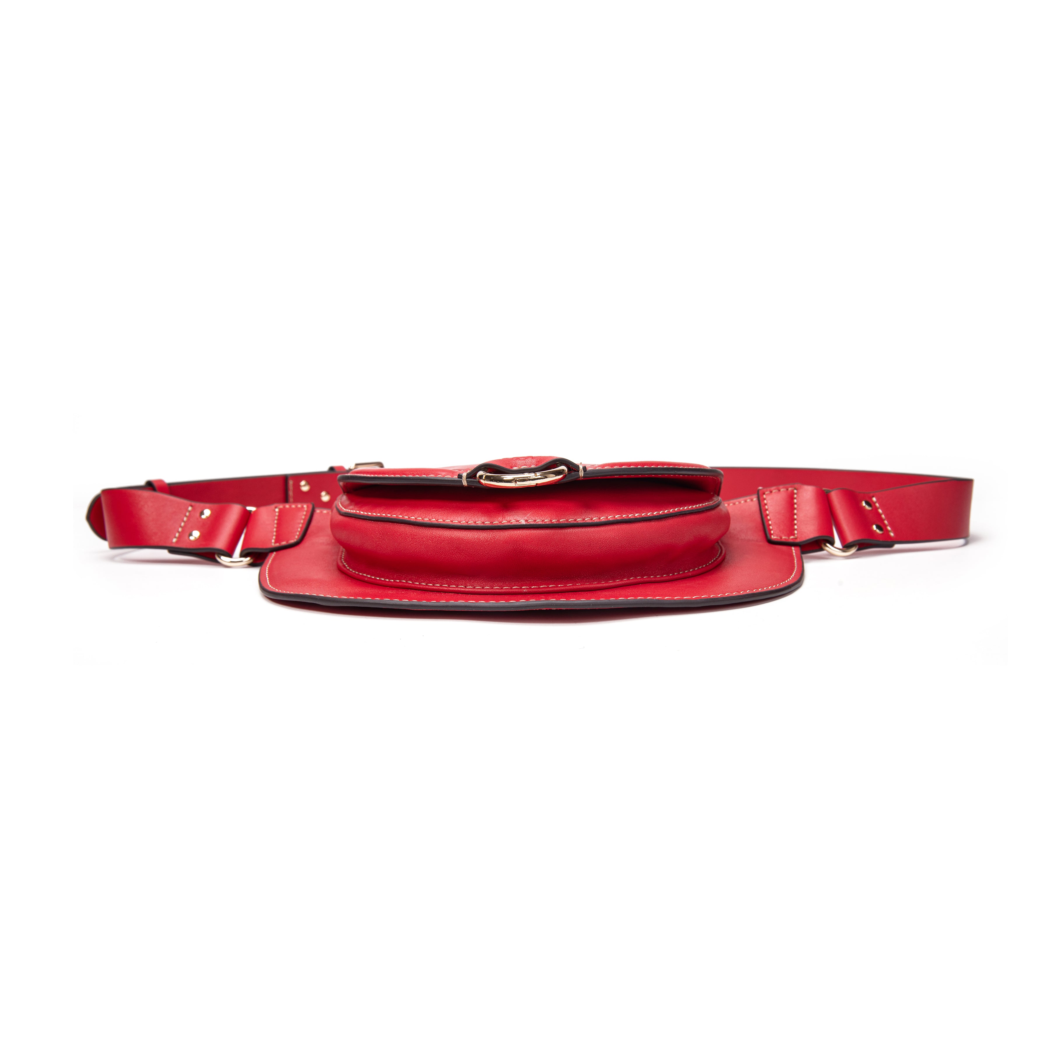 kate-lee-ully-sac-banane-rouge-vachette-carmin image 5