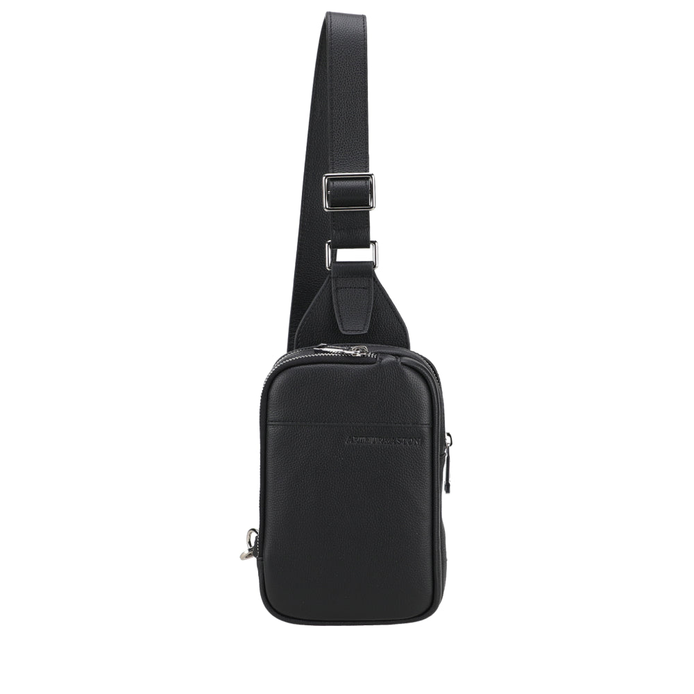 arthur-et-aston-ga-l-body-bag-cuir-noir-pleine-fleur image 1