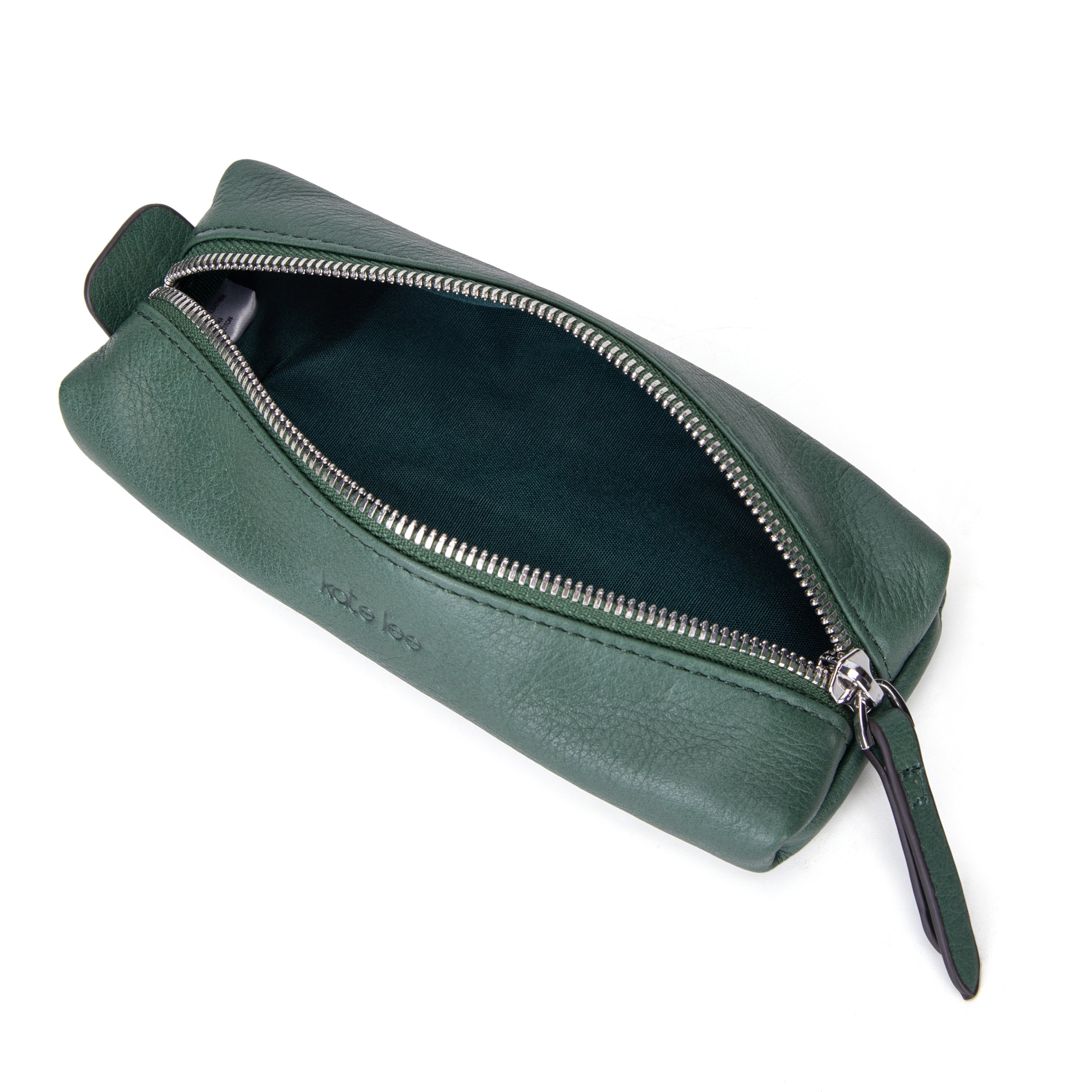 kate-lee-lea-trousse-cuir-vert-fonc-lisse image 3