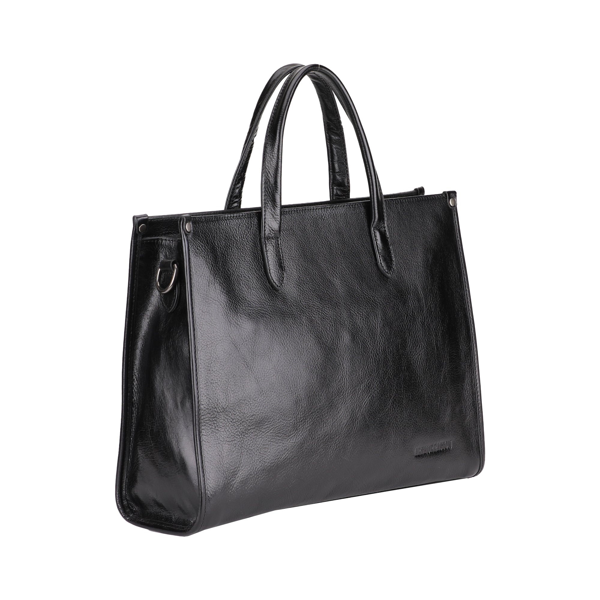arthur-et-aston-edith-sac-main-cuir-noir-ordinateur image 2