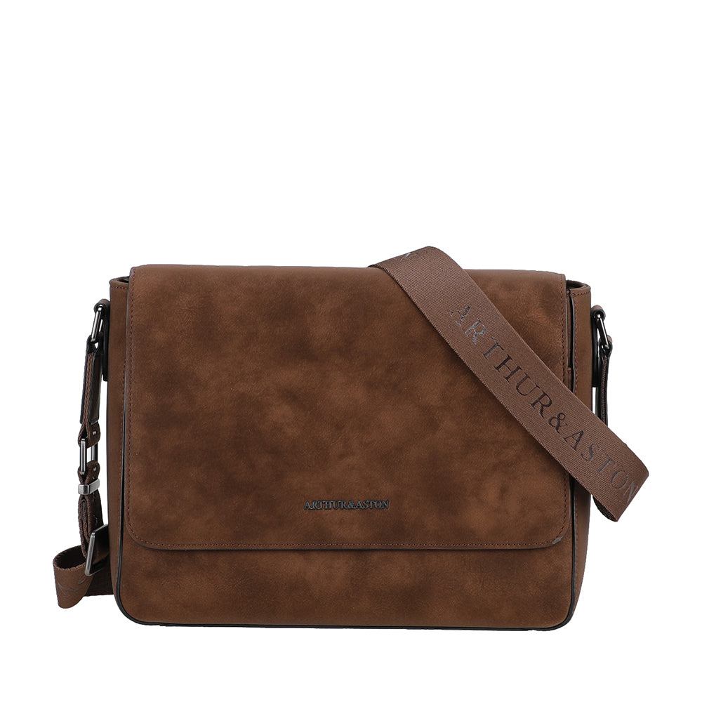 arthur-et-aston-misha-besace-cuir-cognac-29x10x25-cm image 5
