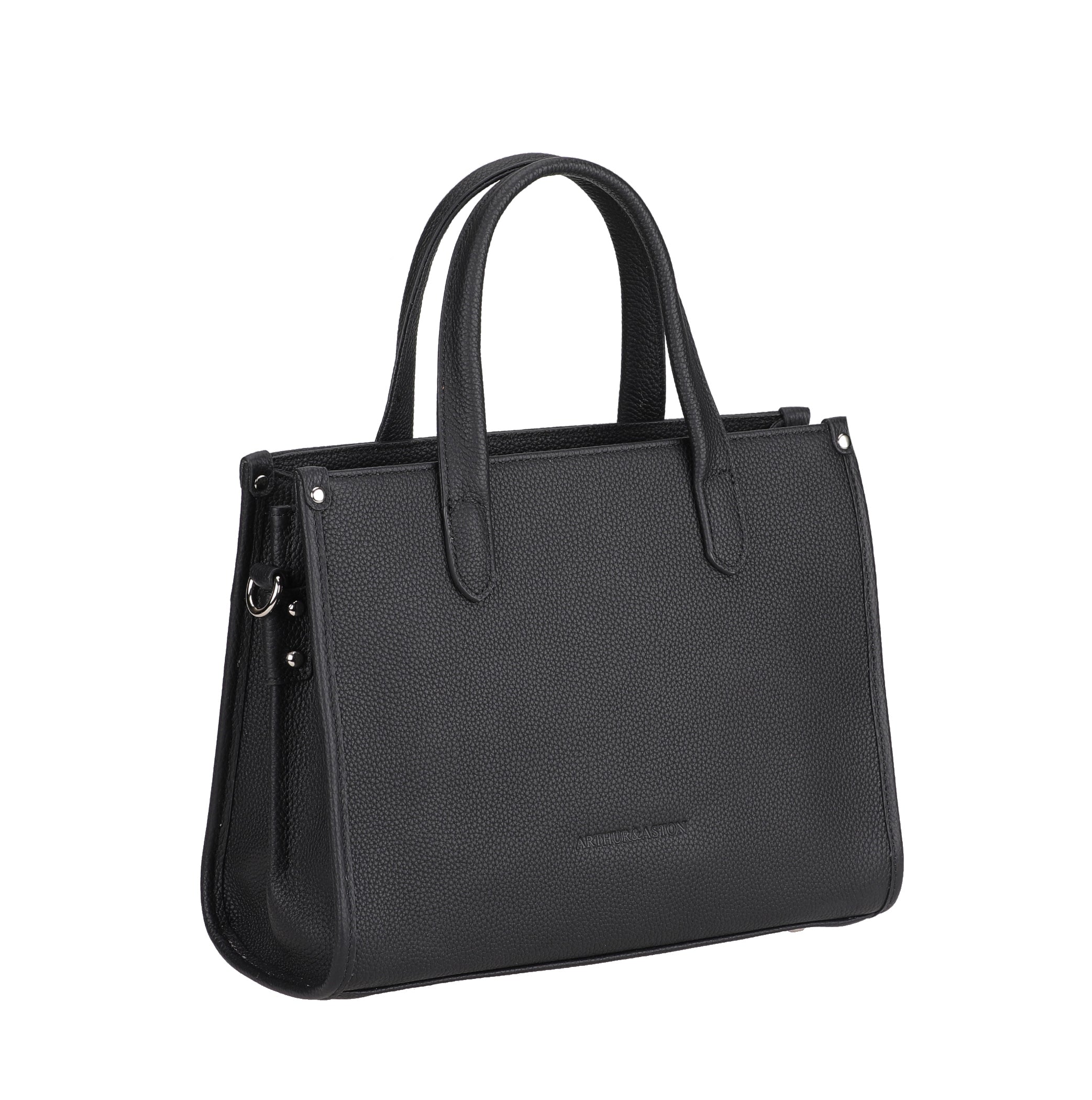 arthur-et-aston-rosalia-sac-main-cuir-noir-foulonn image 2