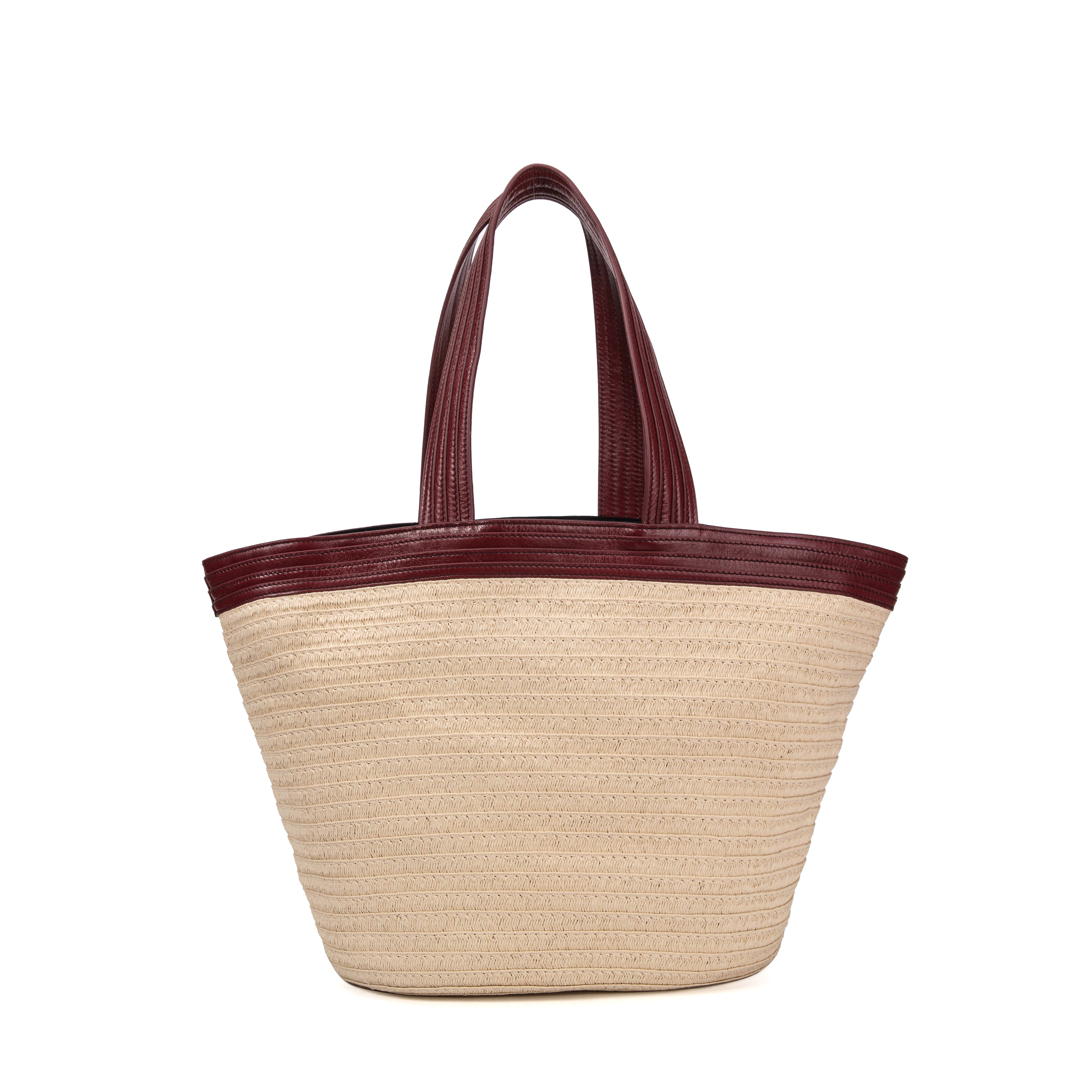 kate-lee-patty-cabas-paille-cuir-aubergine image 4