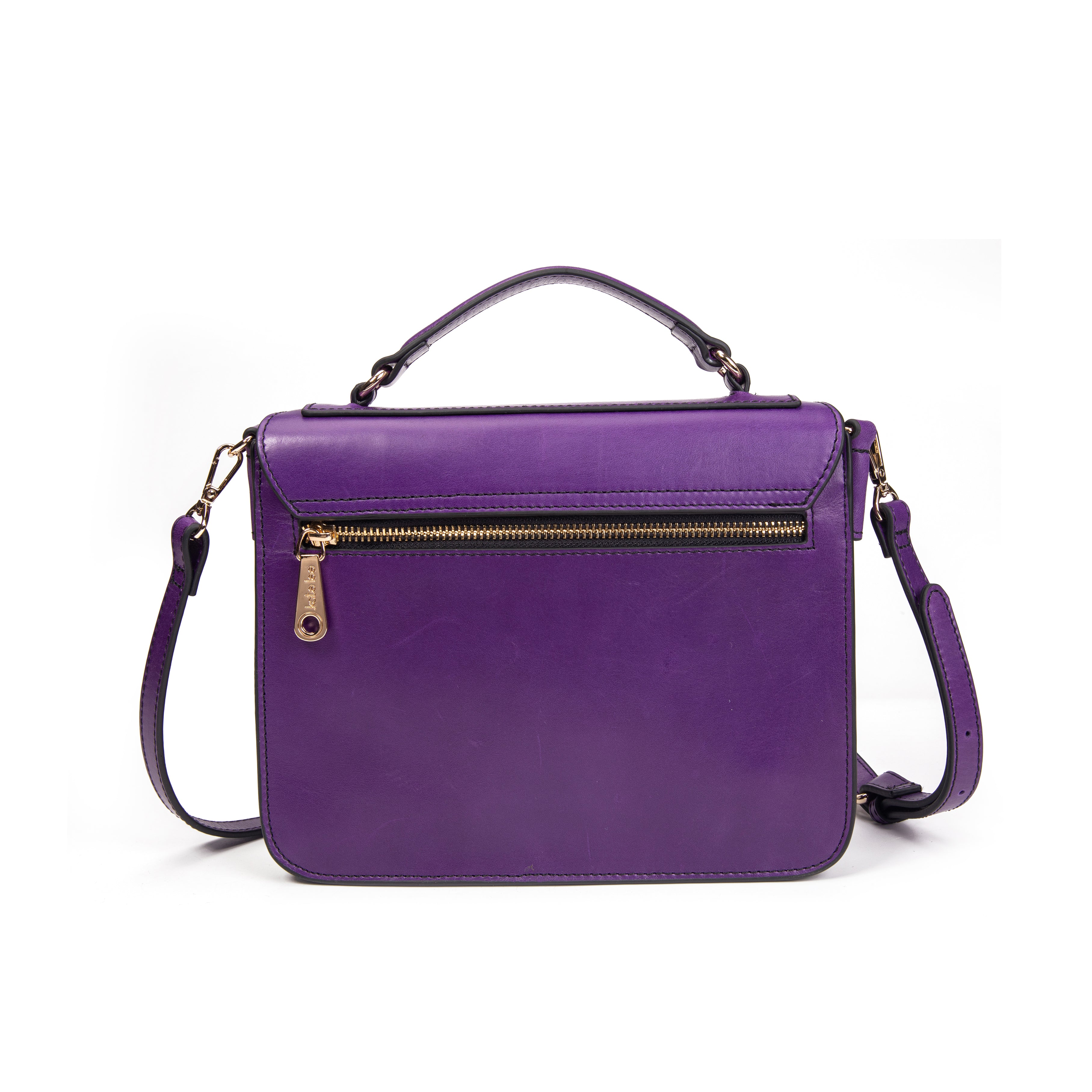 kate-lee-eiffel-sac-cartable-cuir-violet-vachette image 4