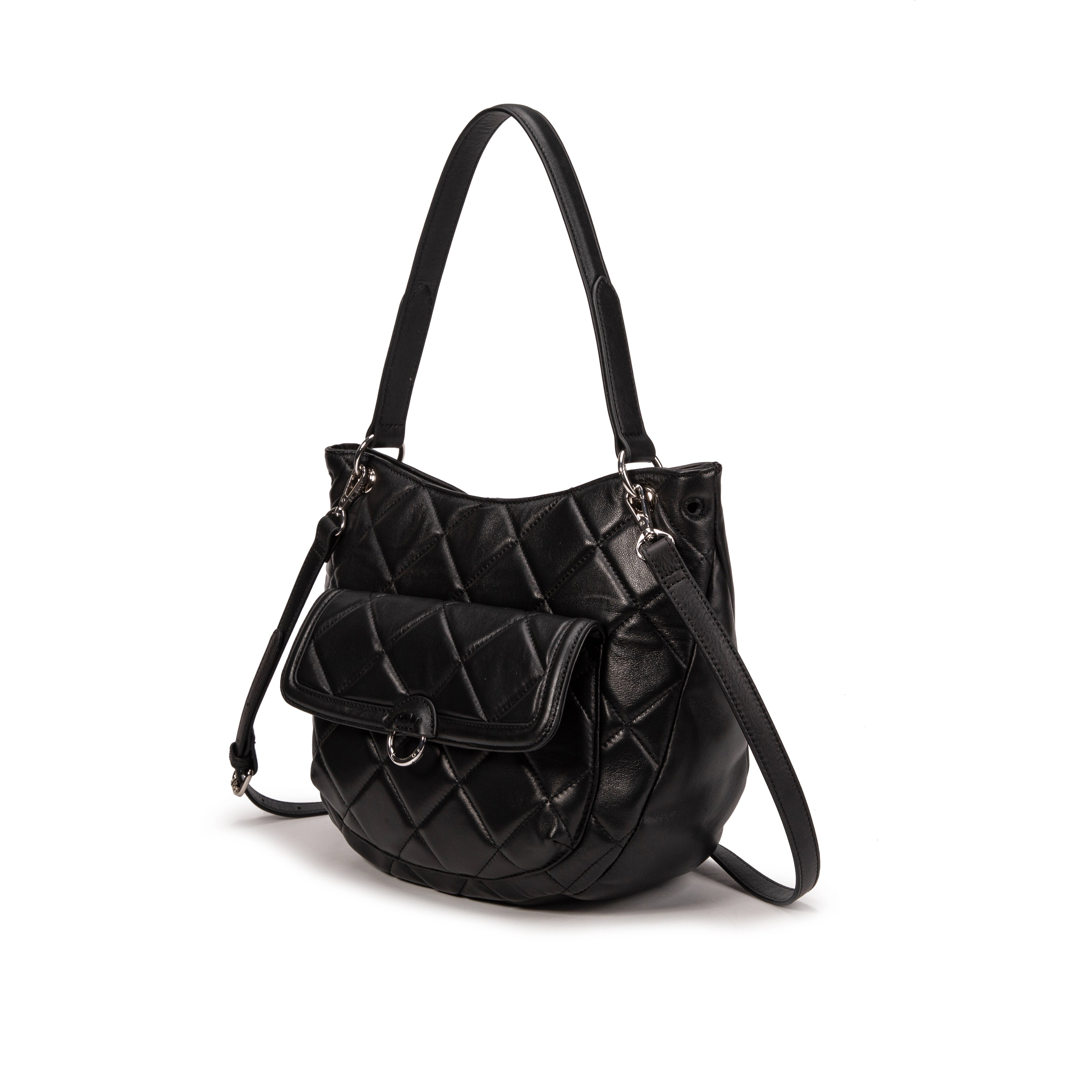 kate-lee-ully-hobo-sac-matelass-agneau-noir image 2