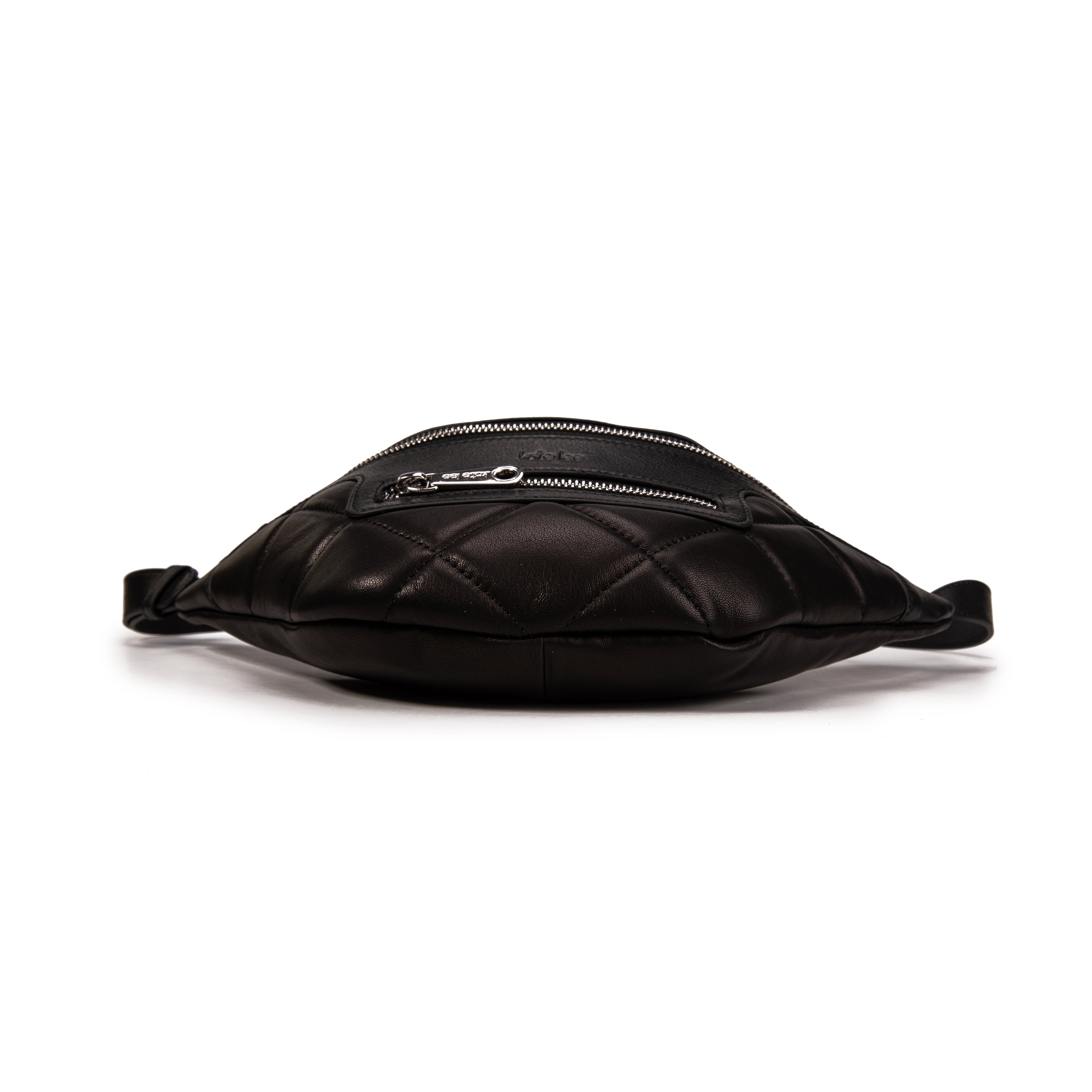 kate-lee-triumf-sac-banane-agneau-noir-matelass-crois image 5