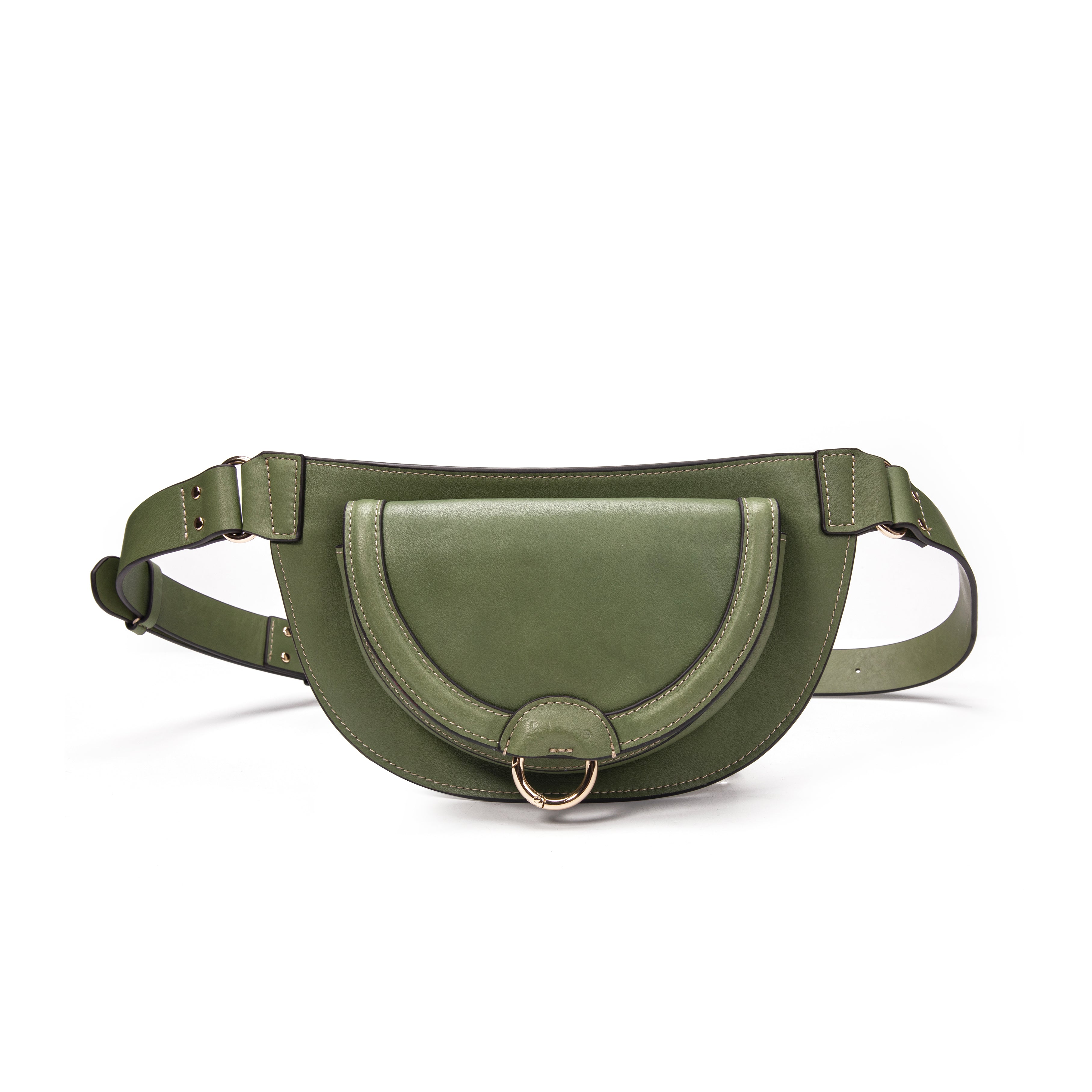 kate-lee-ully-sac-banane-cuir-vert-amande image 1