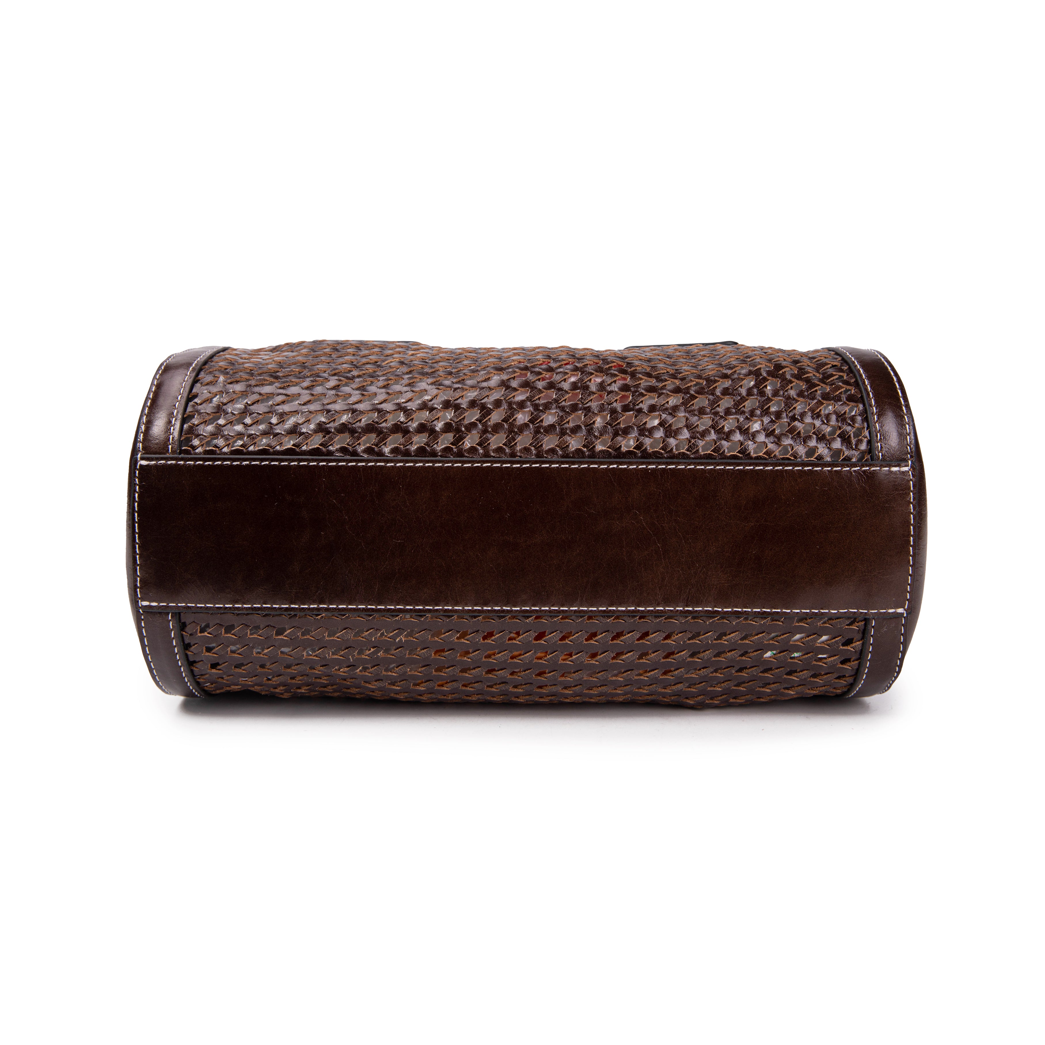 kate-lee-frola-sac-bowling-cuir-tress-moka image 5