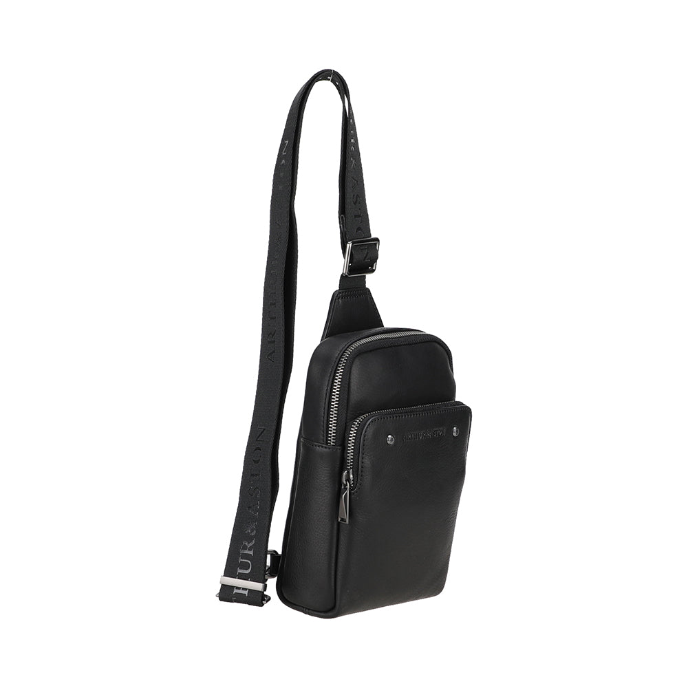 arthur-et-aston-danny-body-bag-cuir-noir-holster-15cm image 2