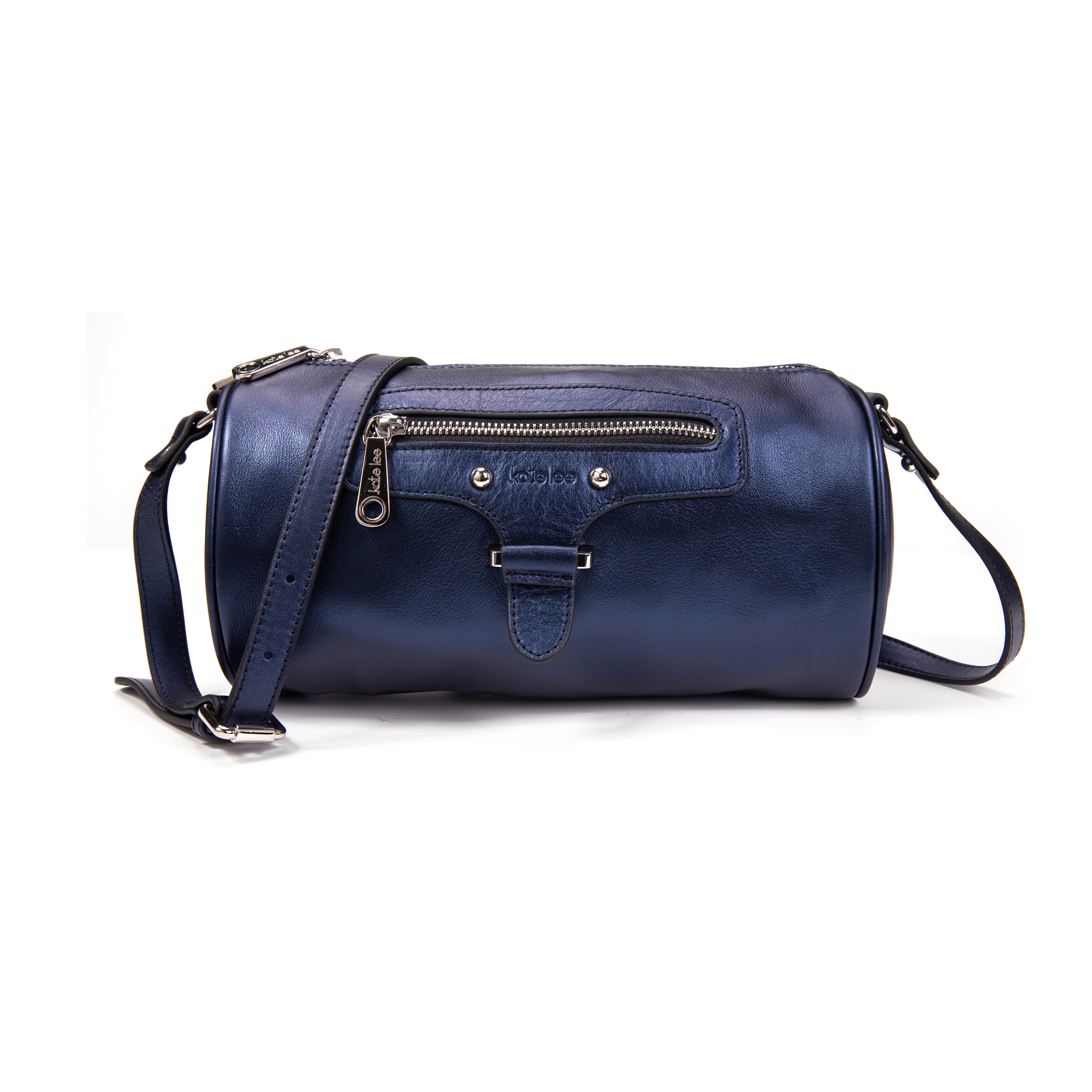 kate-lee-camy-sac-bandouli-re-bleu-vachette-nacr-e image 1