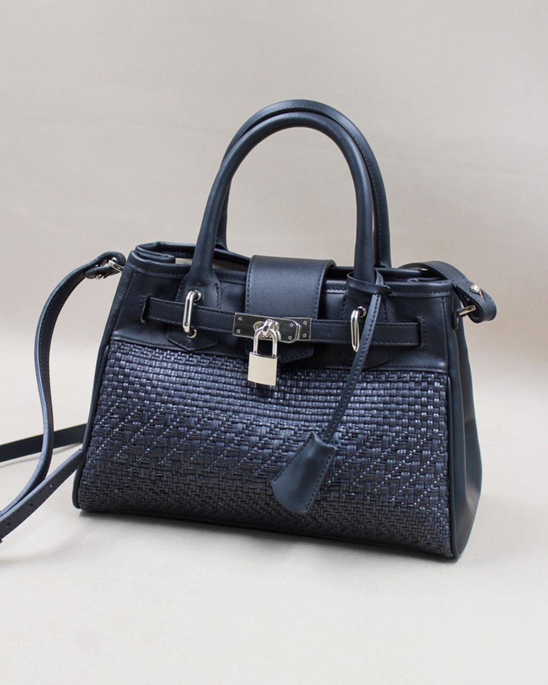 berthille-mini-vend-me-sac-cuir-marqueterie-tress image 2
