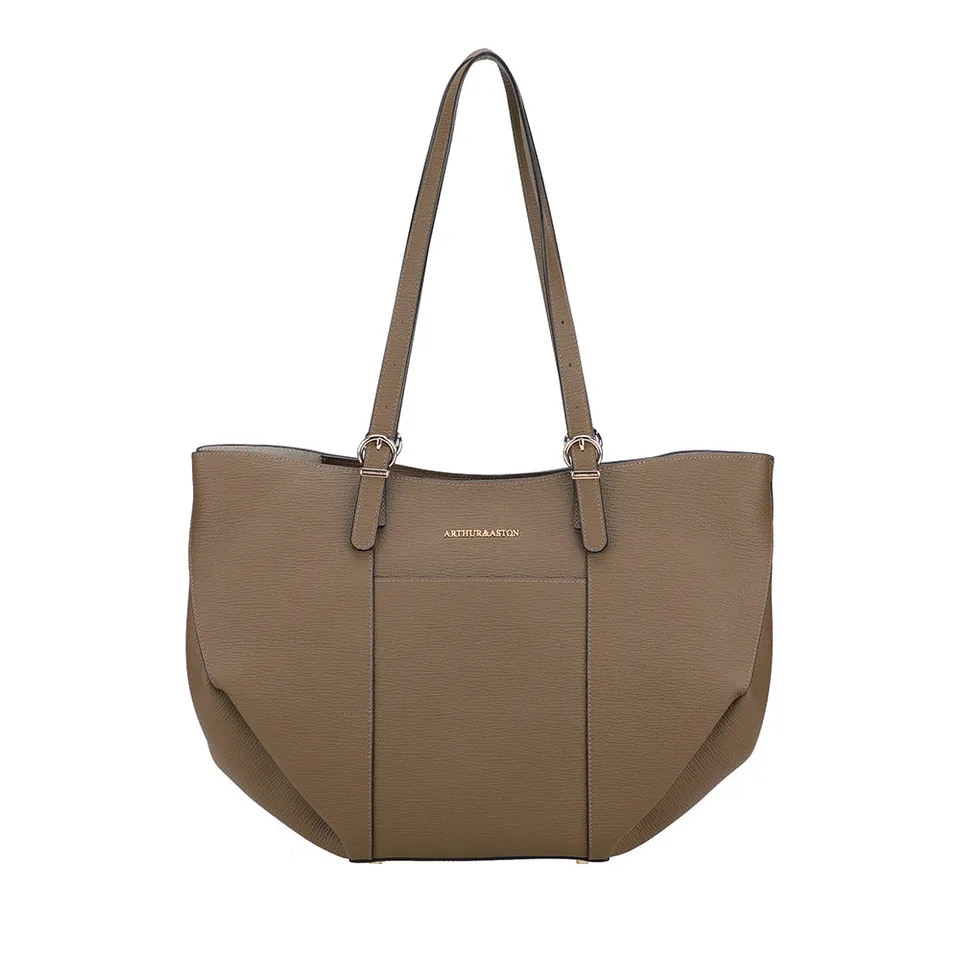 arthur-et-aston-nora-sac-shopping-m-cuir-kaki image 1