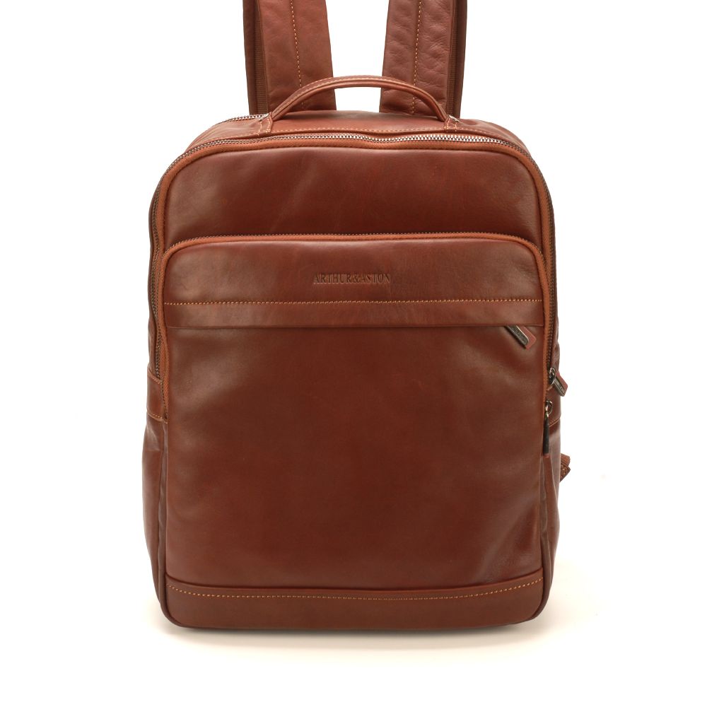 arthur-et-aston-pablo-sac-dos-cuir-ch-taigne-homme image 1
