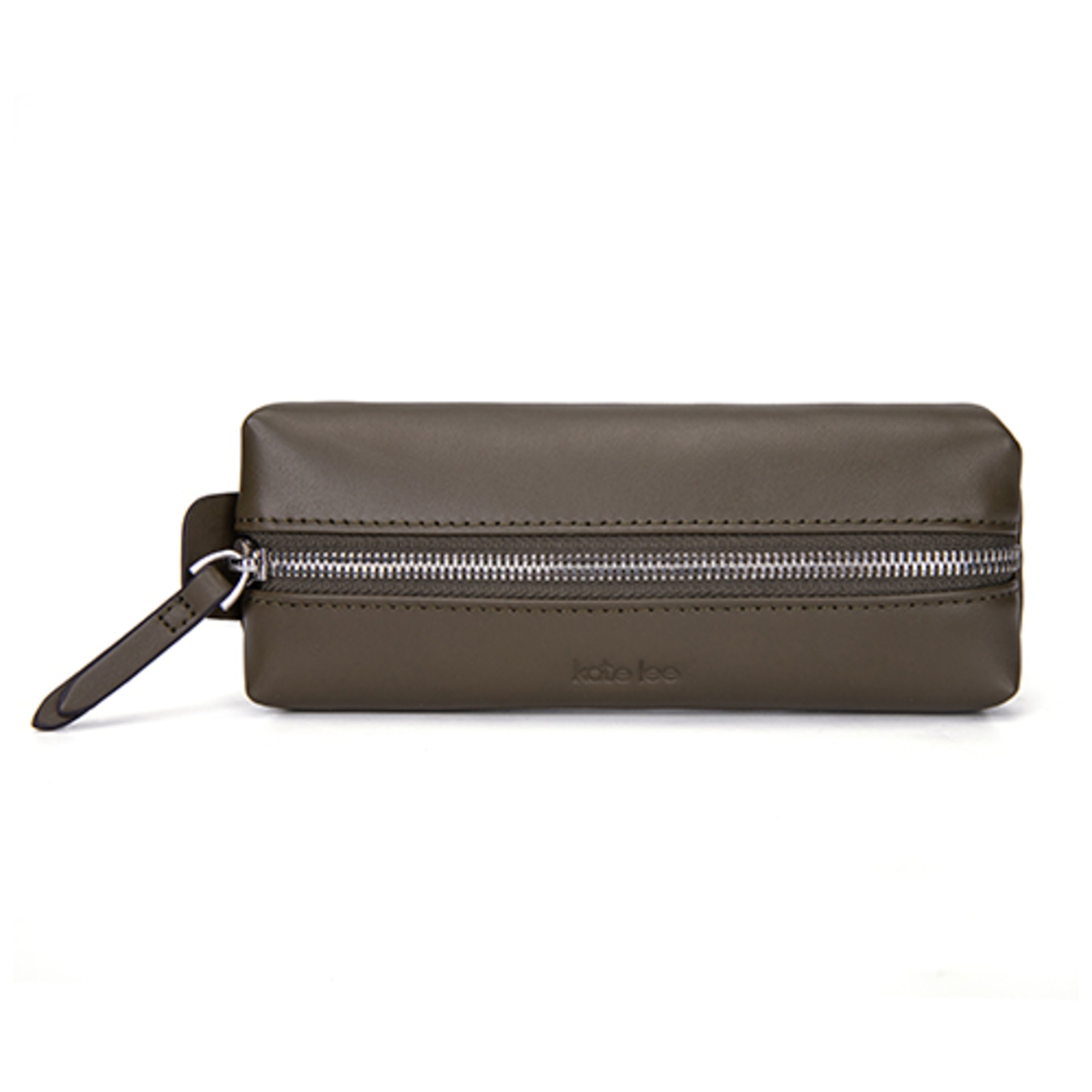 kate-lee-lea-trousse-cuir-vachette-gris-fonc-19-cm image 1