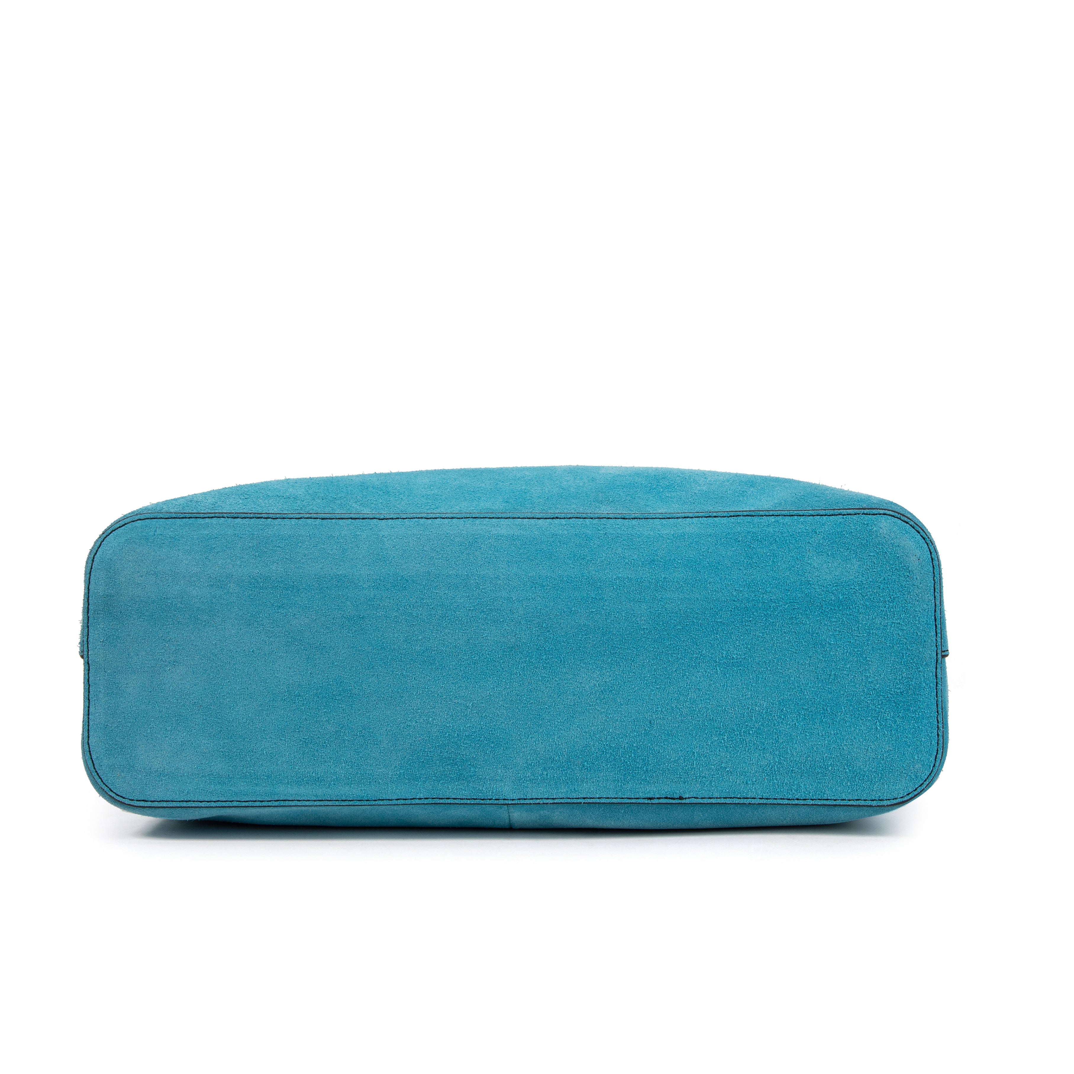 kate-lee-lune-sac-cabas-cuir-bleu-celeste-velours image 5