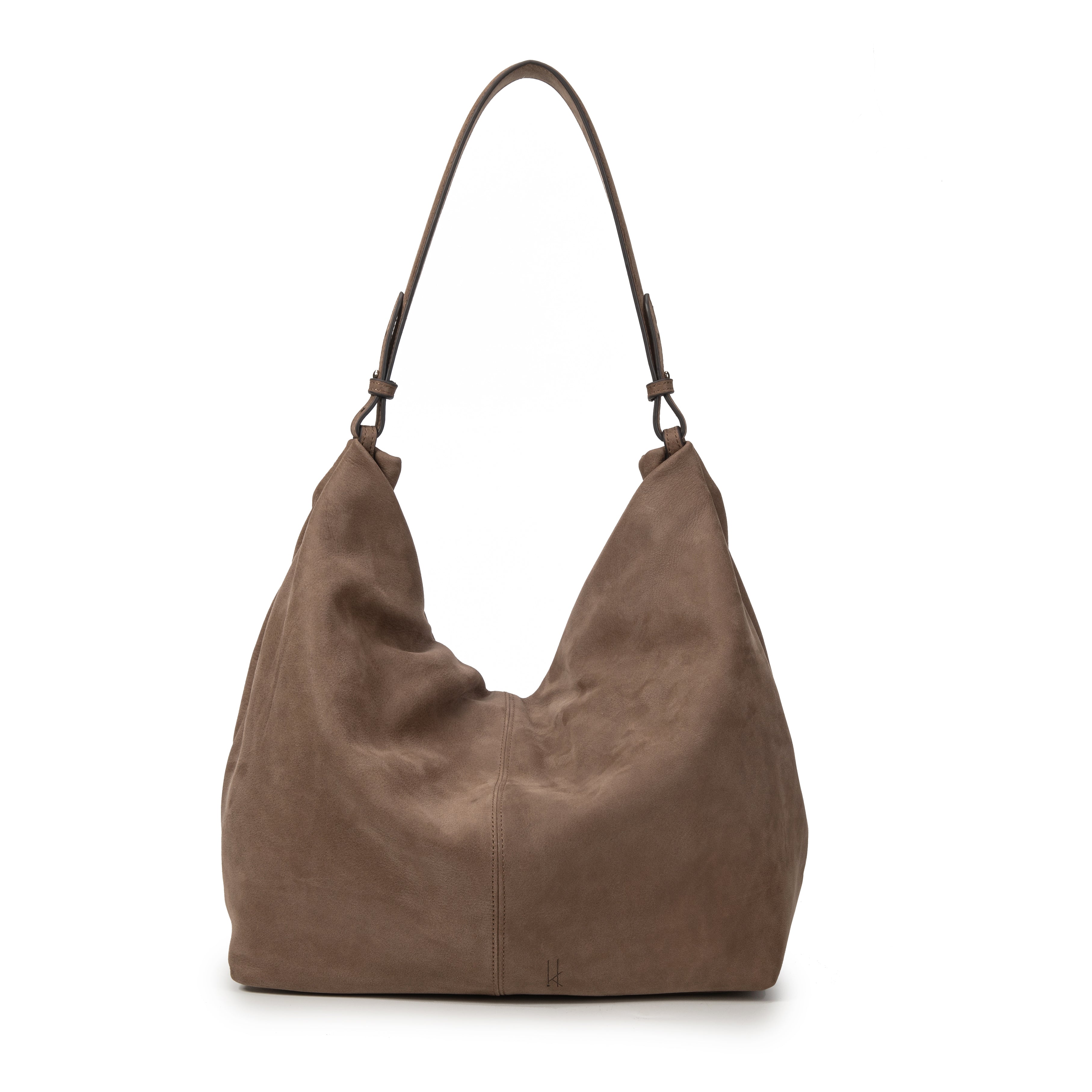 kate-lee-fantine-sac-seau-cuir-velout-gris-anthracite image 4