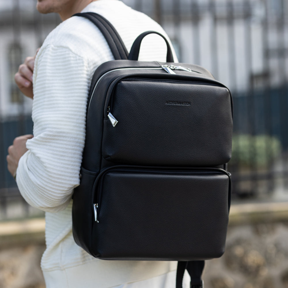 arthur-et-aston-thomas-sac-dos-cuir-noir-ordinateur image 4