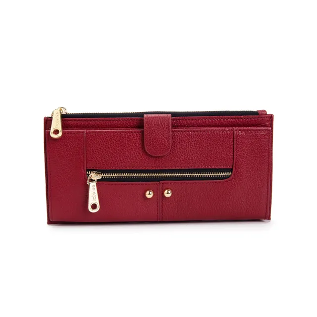 kate-lee-germaine-portefeuille-cuir-rouge-grain image 1
