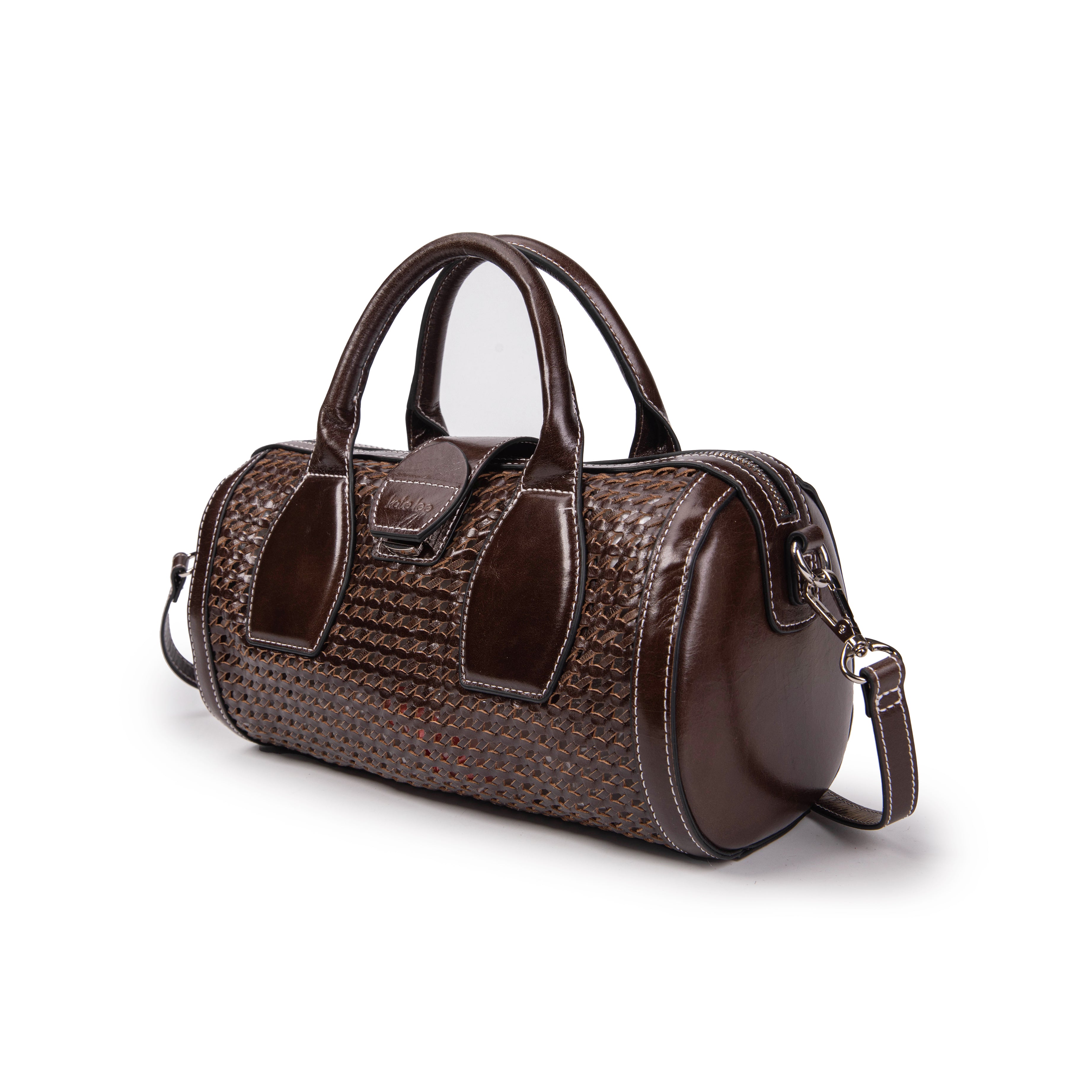 kate-lee-frola-sac-bowling-cuir-tress-moka image 2
