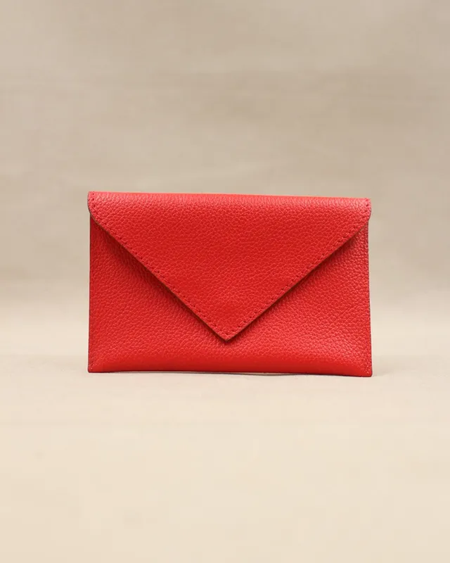 berthille-lutecia-pochette-cuir-coquelicot-16-cm image 1